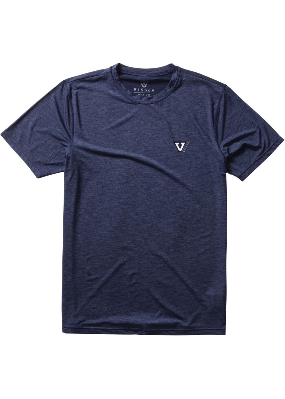 Vissla Twisted Eco Short Sleeve Surf Tee - Black Heather front