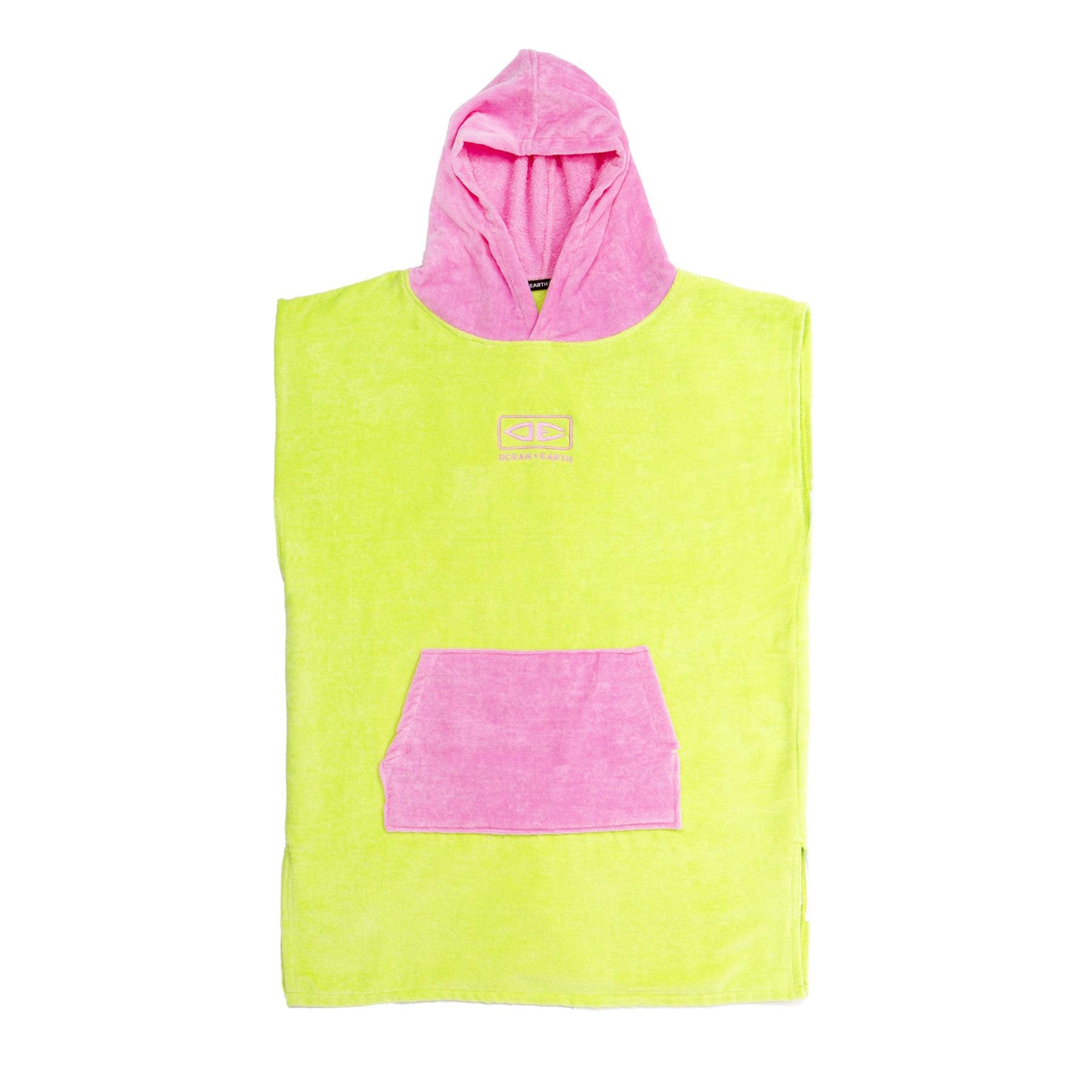Youth Hooded Poncho - Lime
