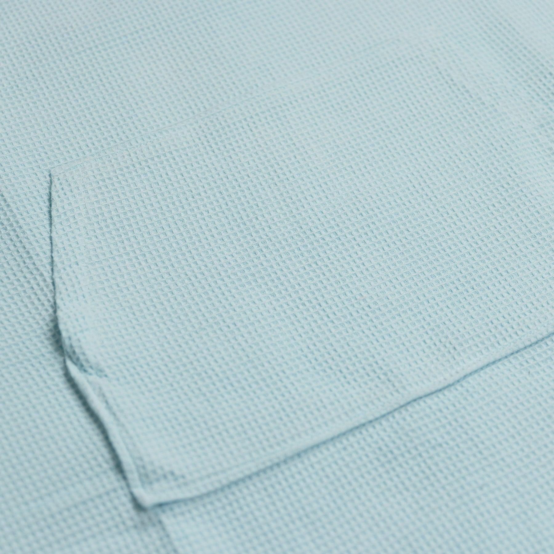Bleached Aqua Poncho Pocket Closeup