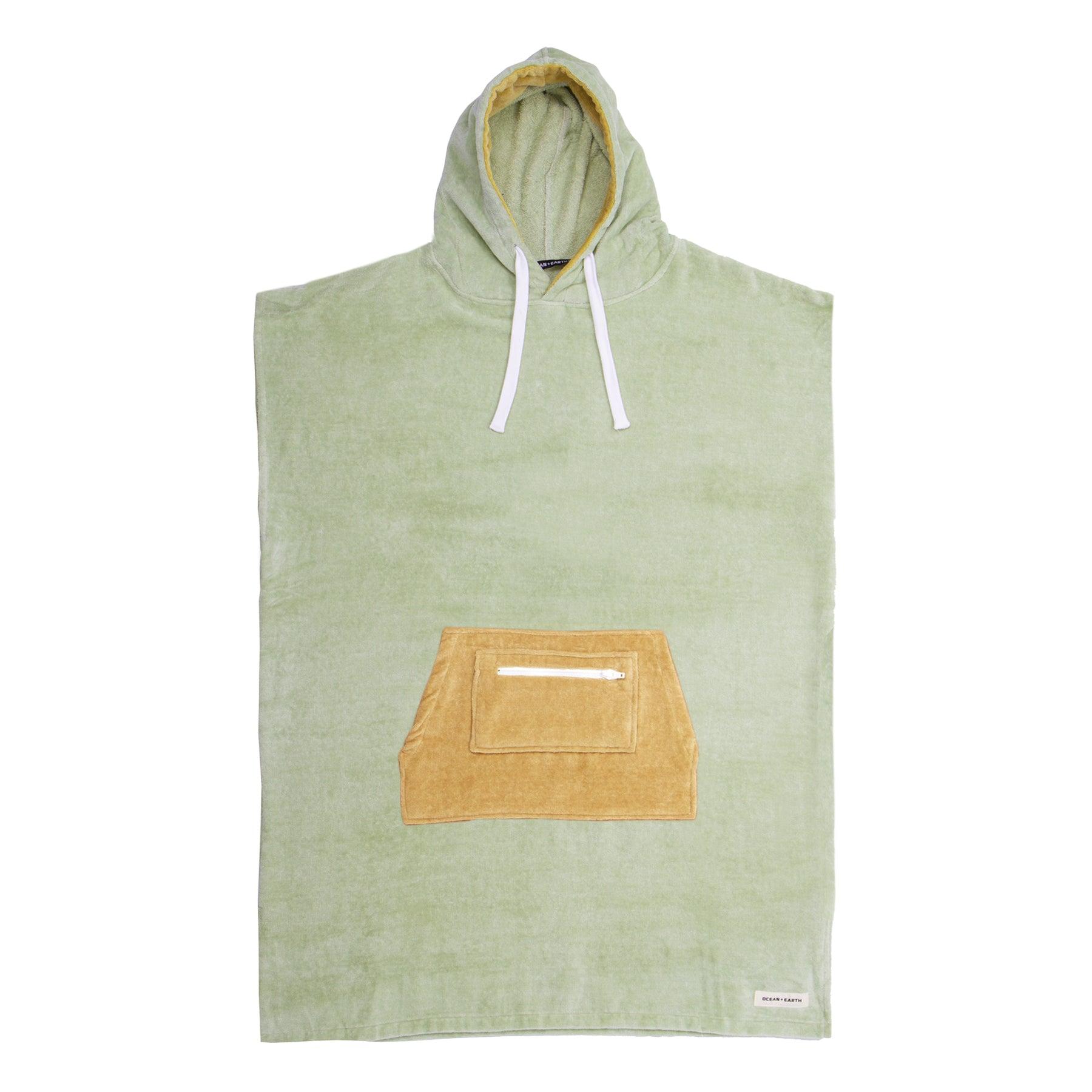 Ladies Day Dream Hooded Poncho - Cucumber