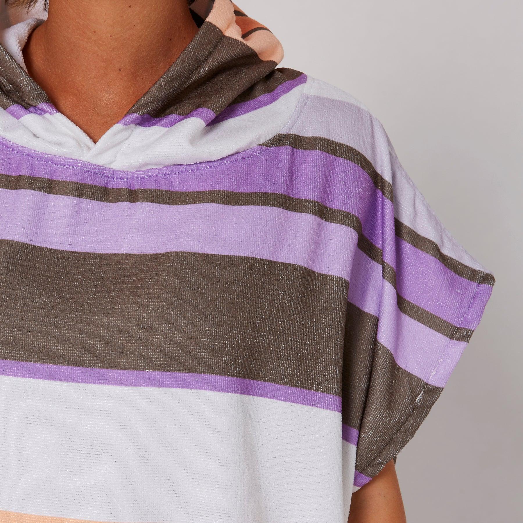 Ladies Sunkissed Hooded Poncho Logo Detail