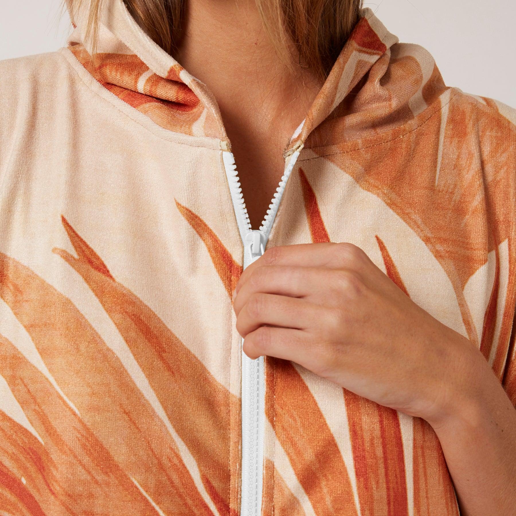 Palm Zip Hooded Poncho