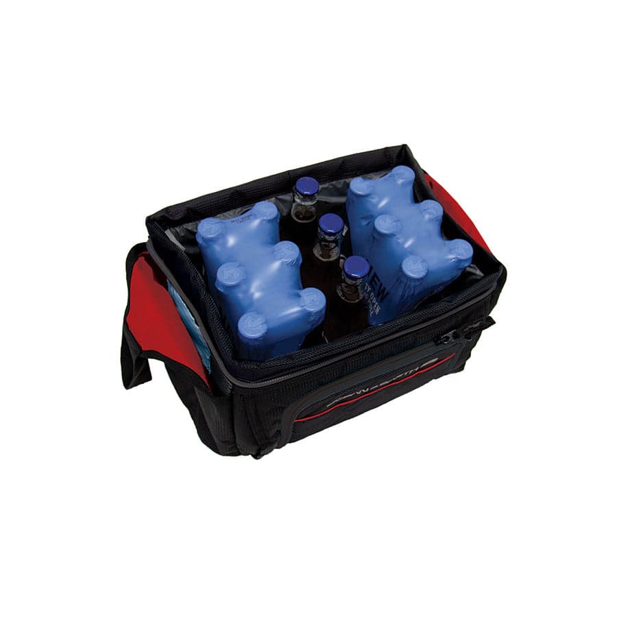 Top view with bottles inside