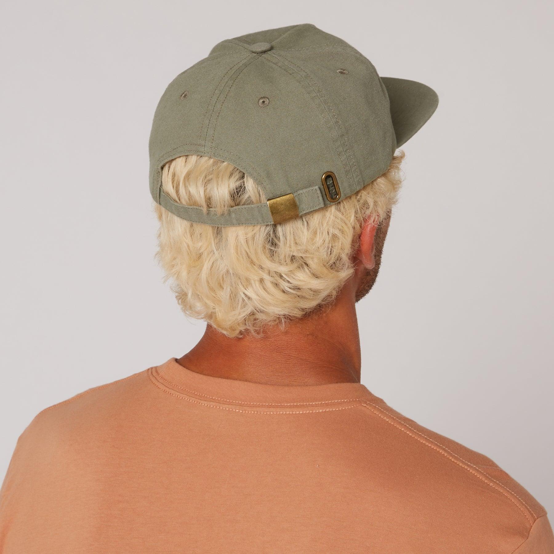 Back view of Olive Nineties Wave Cap