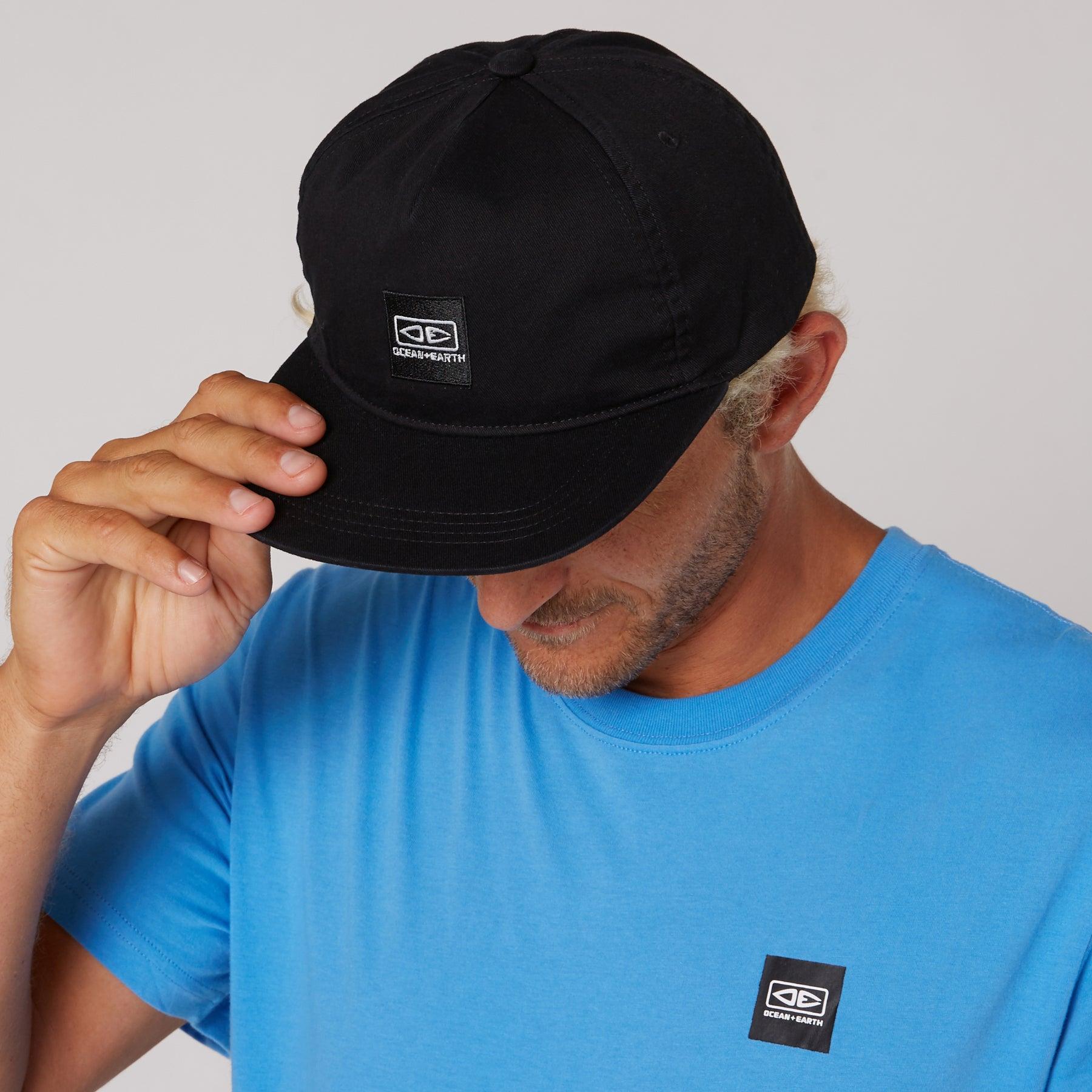 Close-up of black Corp Cap