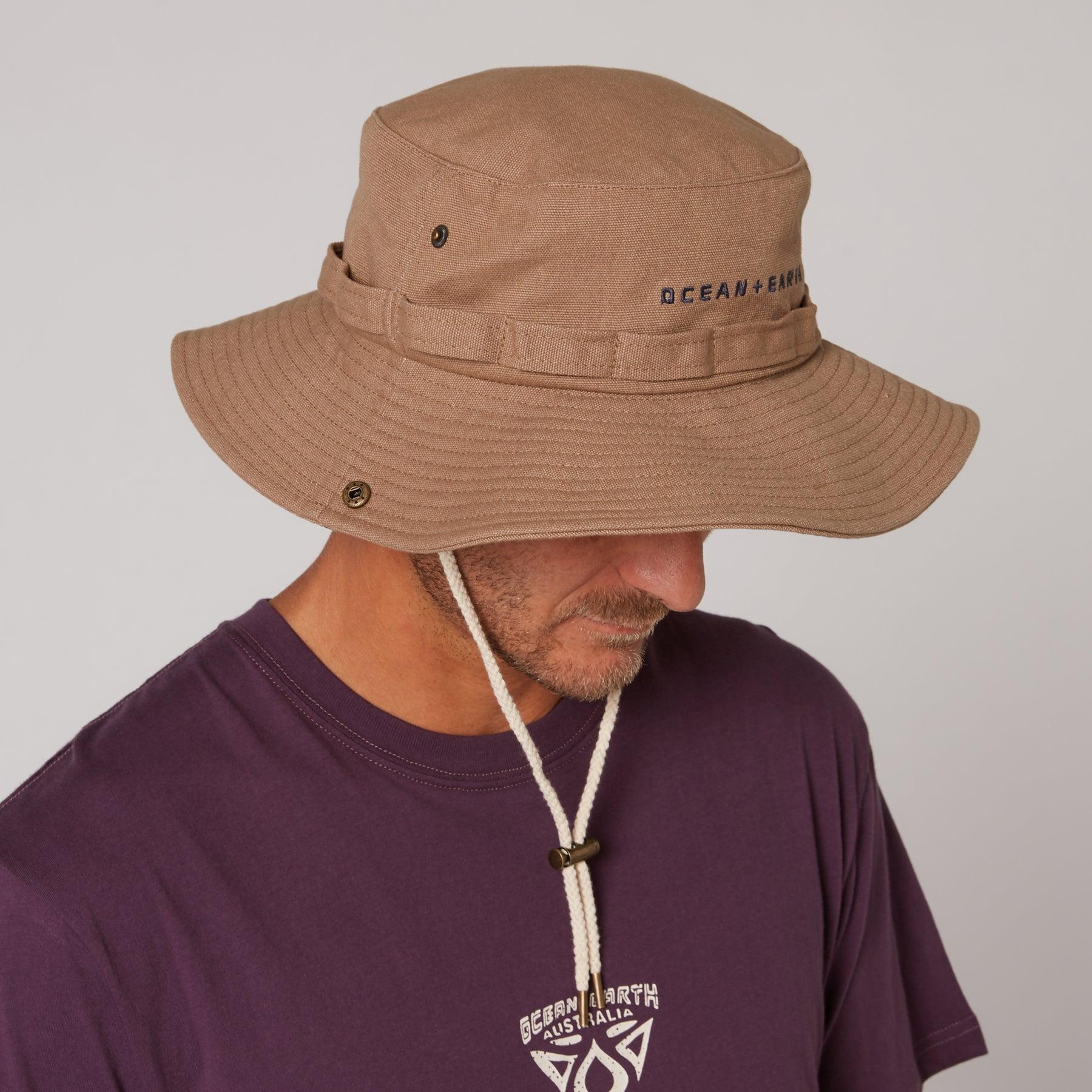 Wide Brim Hat on Model Back