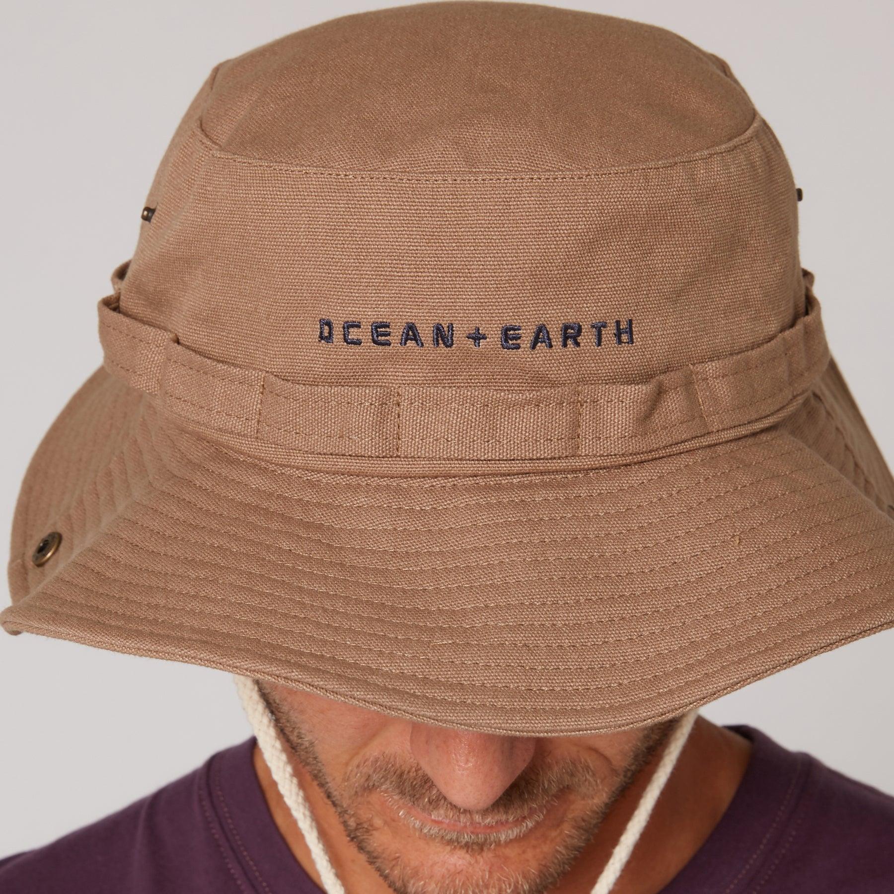 Wide Brim Hat on Model Close Up
