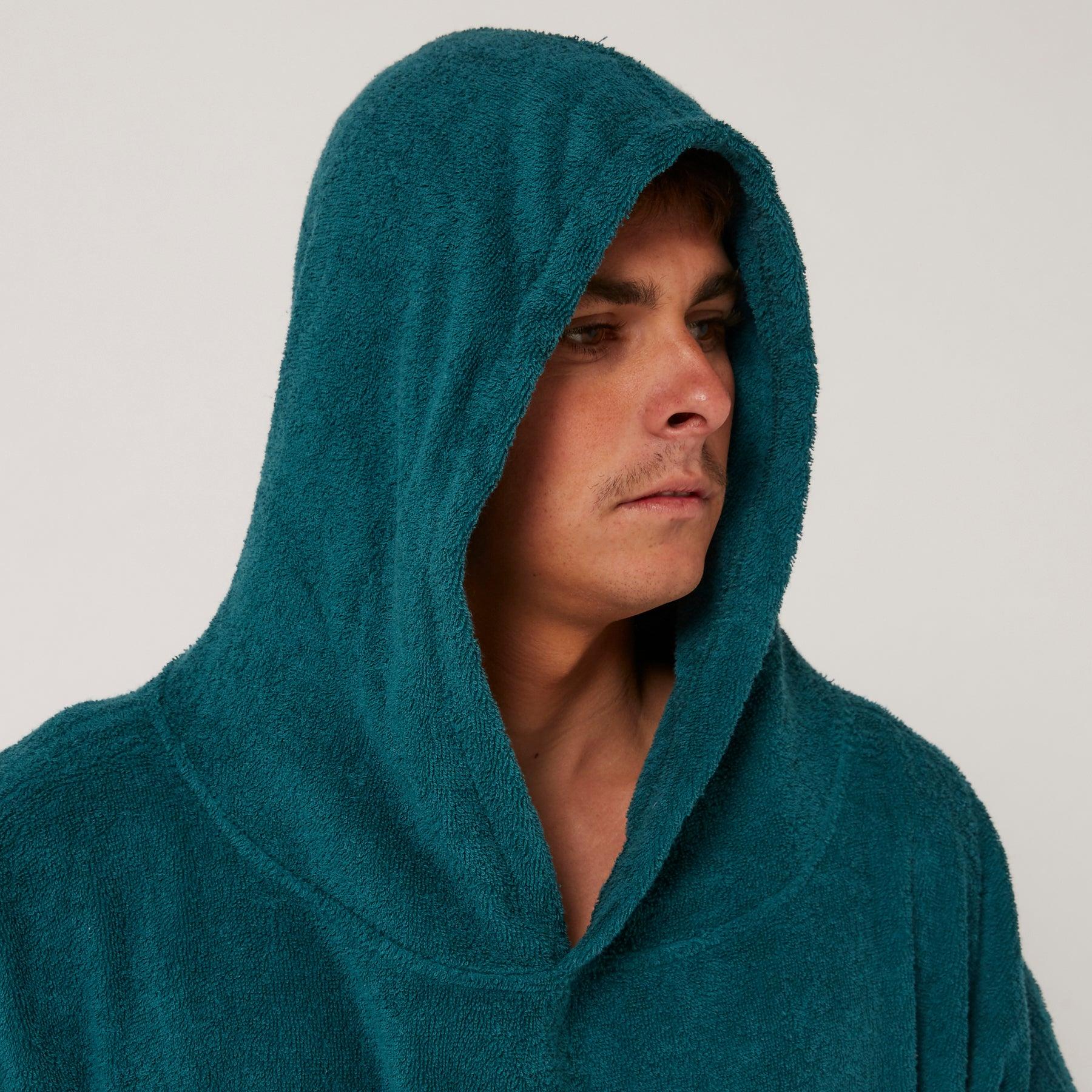 Mens Terry Hooded Poncho