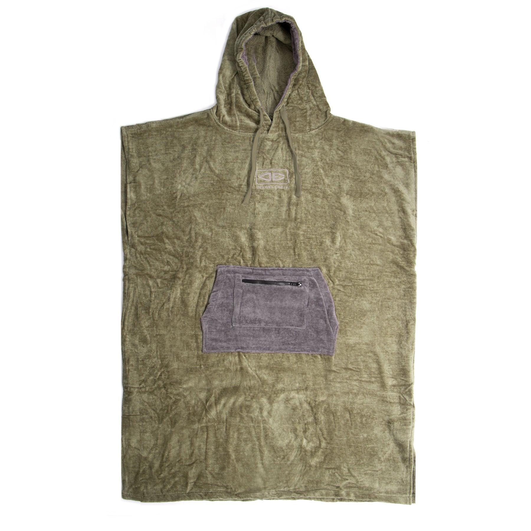 Ocean and Earth Mens Daybreak Hooded Poncho - Olive