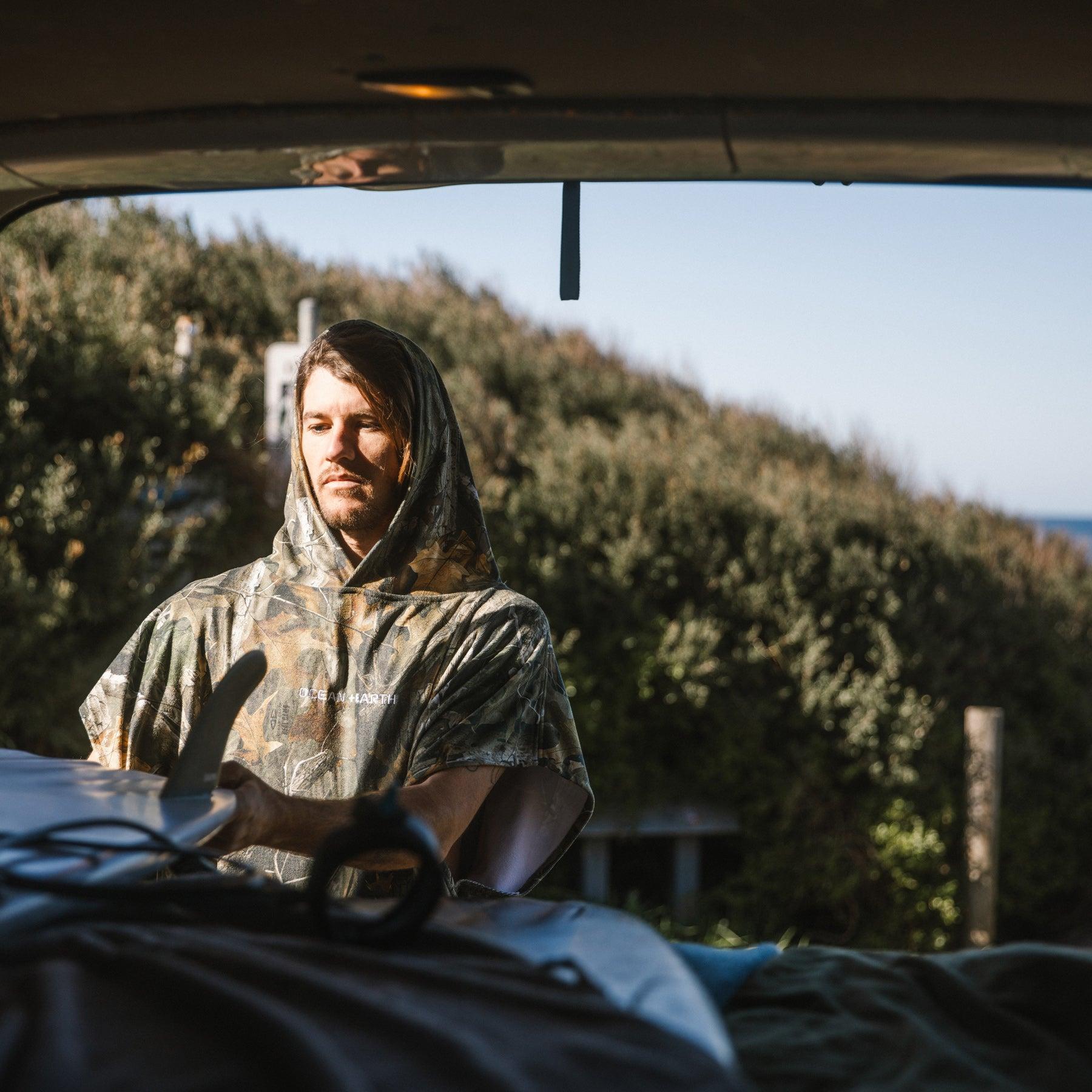 Real Camo Hooded Poncho