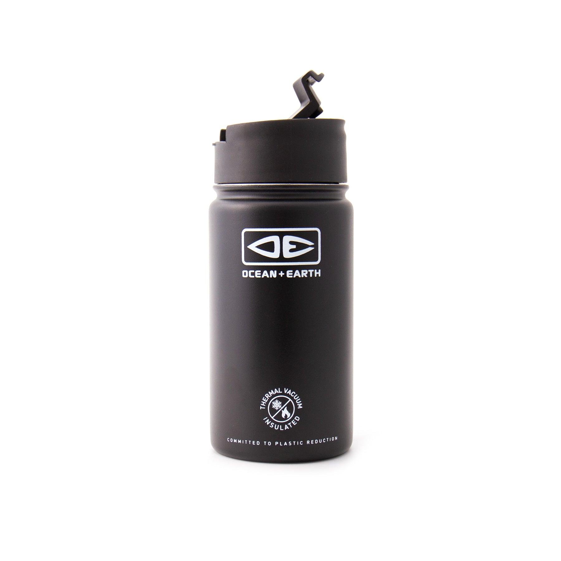 Black Insulated Flip Lid Coffee Mug