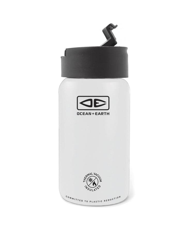 White Insulated Flip Lid Coffee Mug