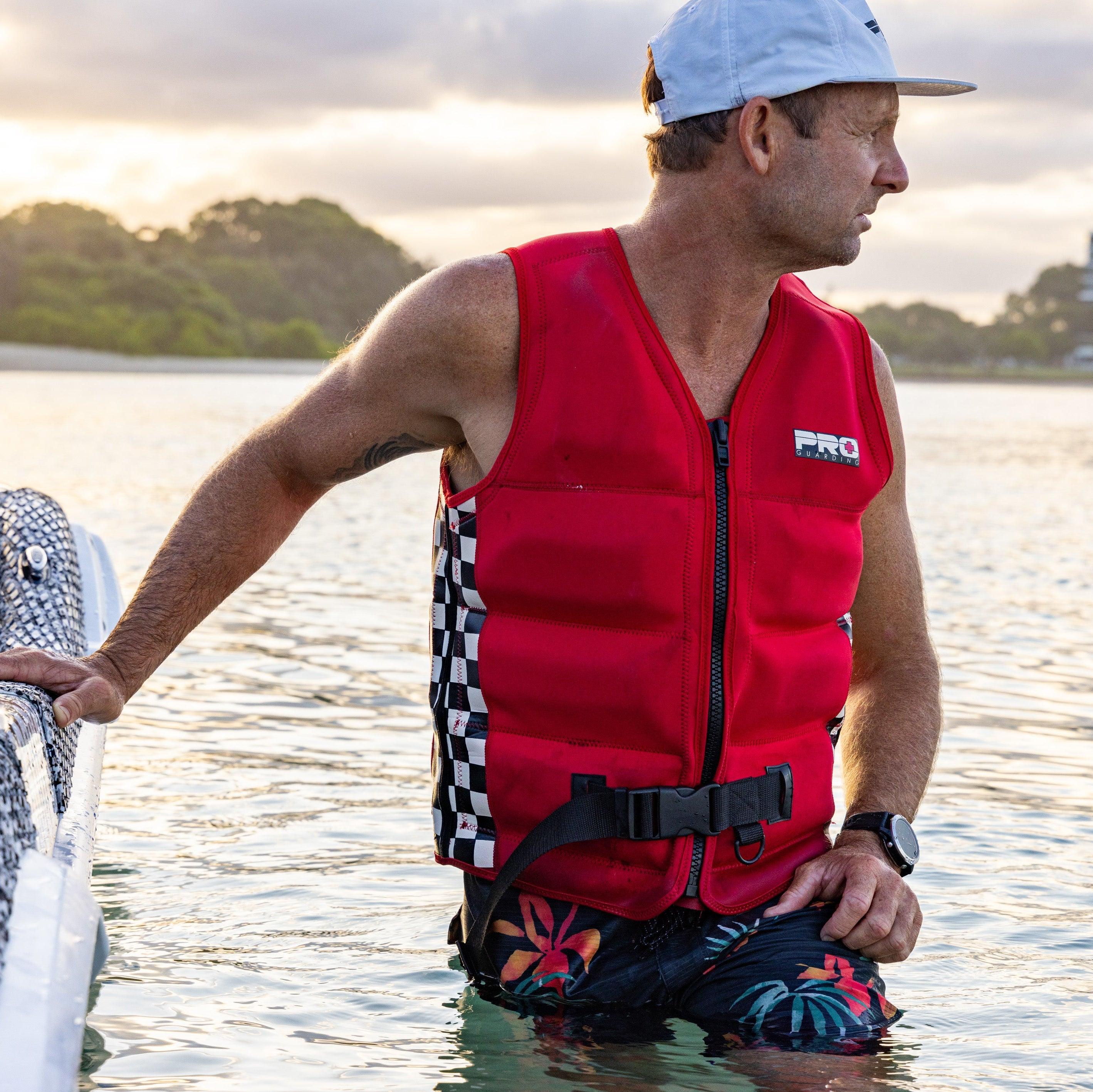 Jet Ski Life Vest - Solid Red