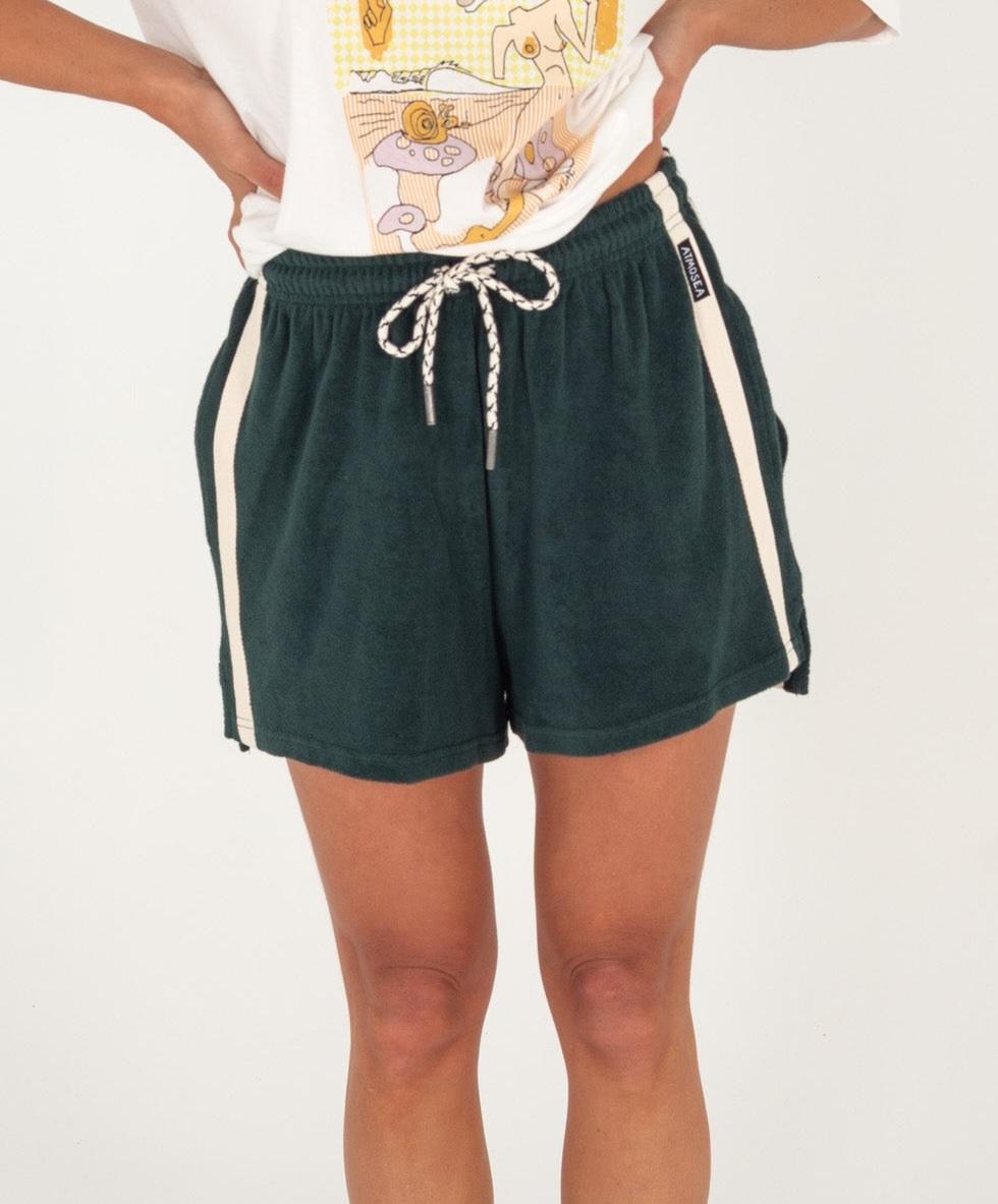 Terry Towelling Shorts - Forest 1