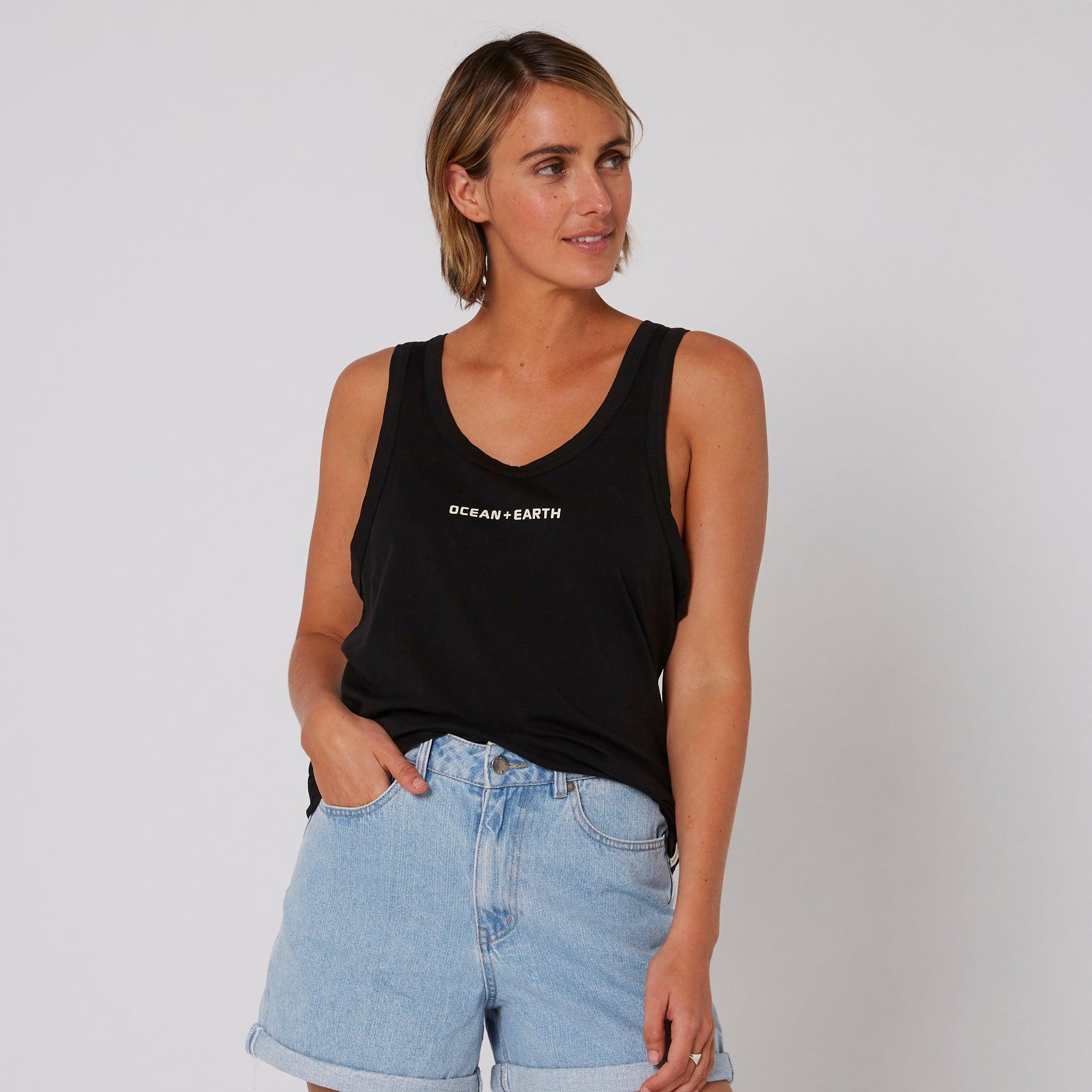 Black tank back view
