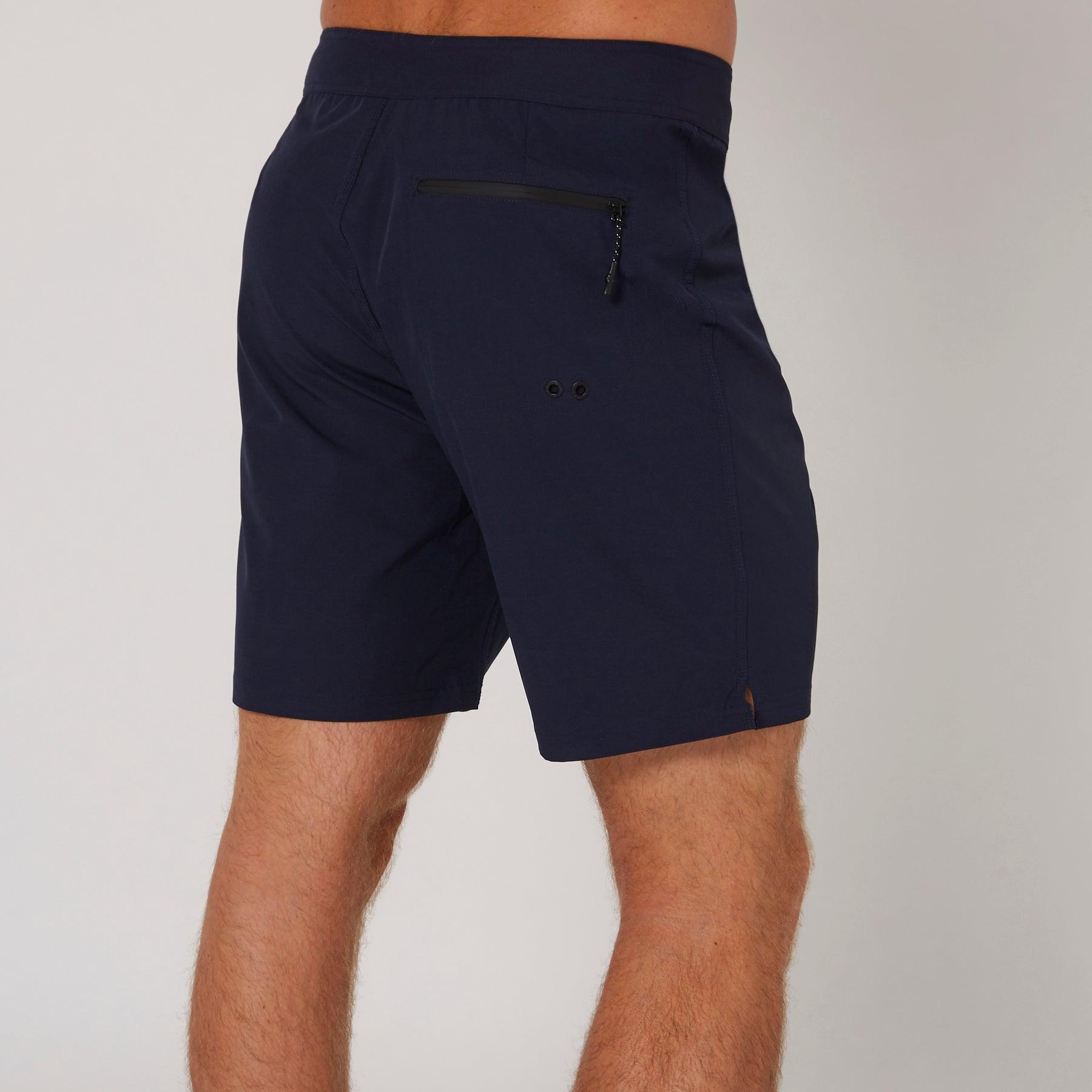 Side view Navy shorts