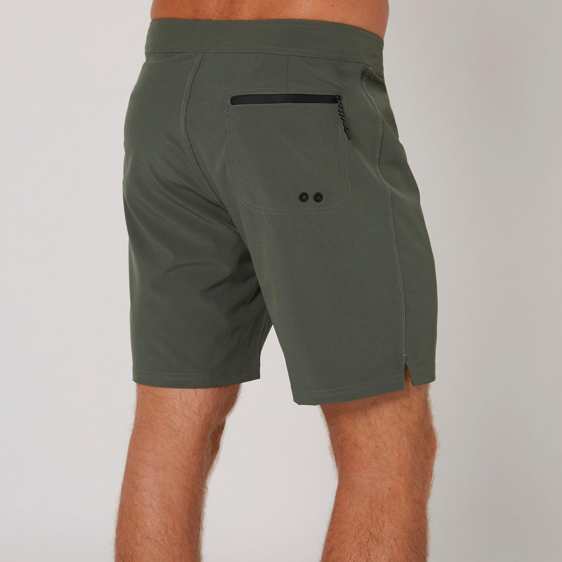 Side view Olive shorts