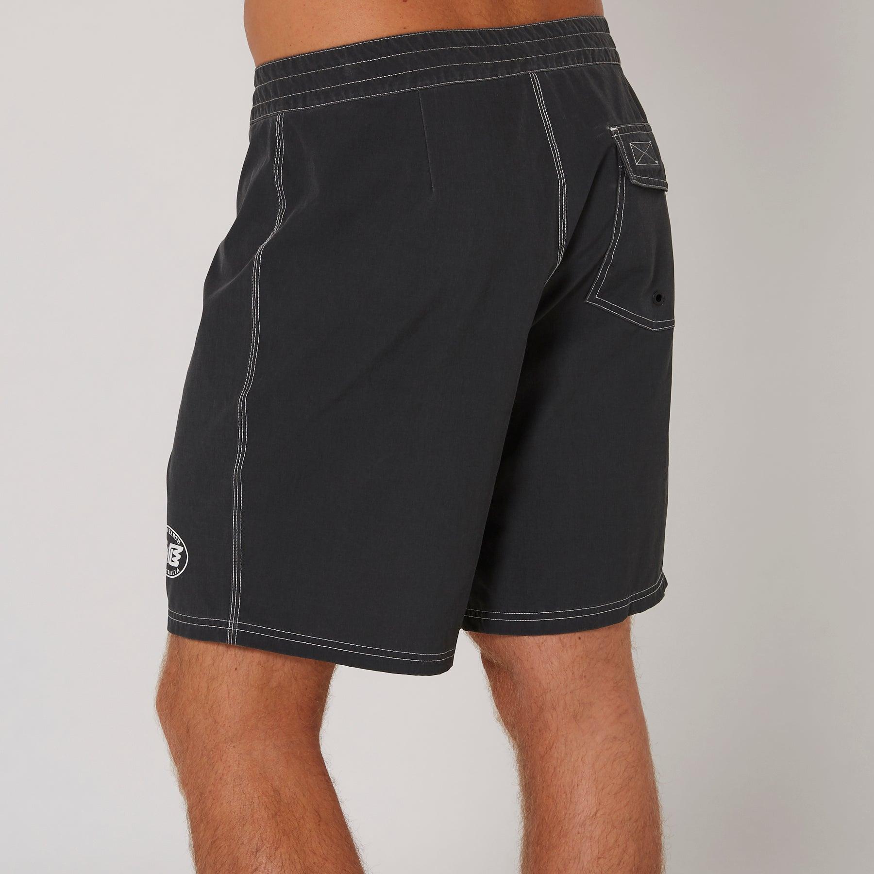 Back view black boardshort