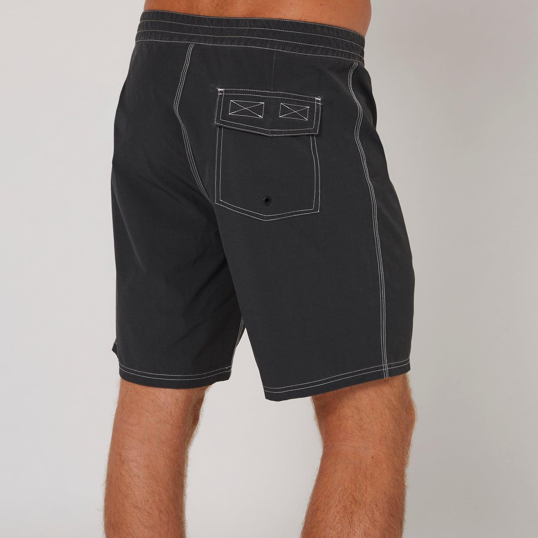 Side view black boardshort