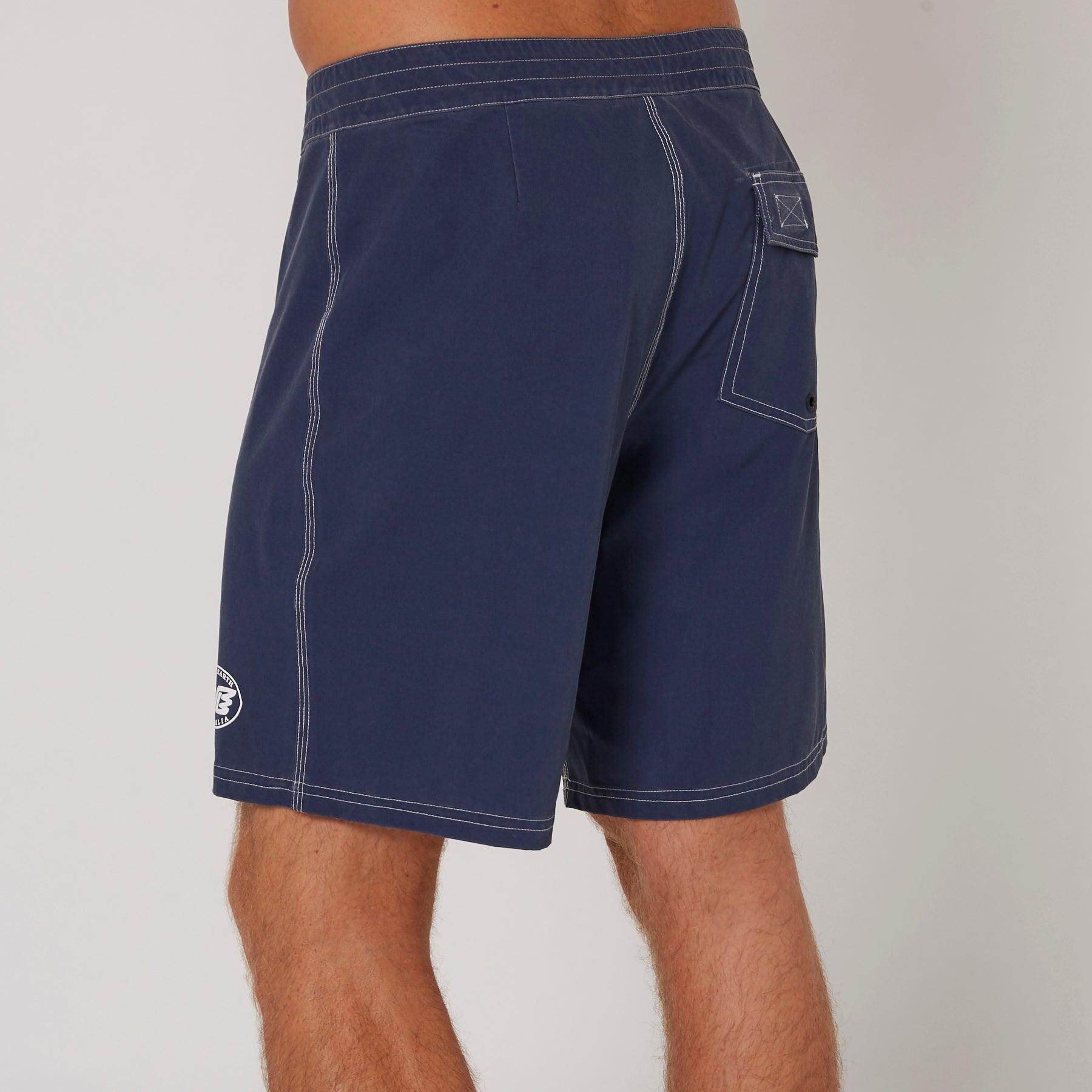 Back view navy boardshort