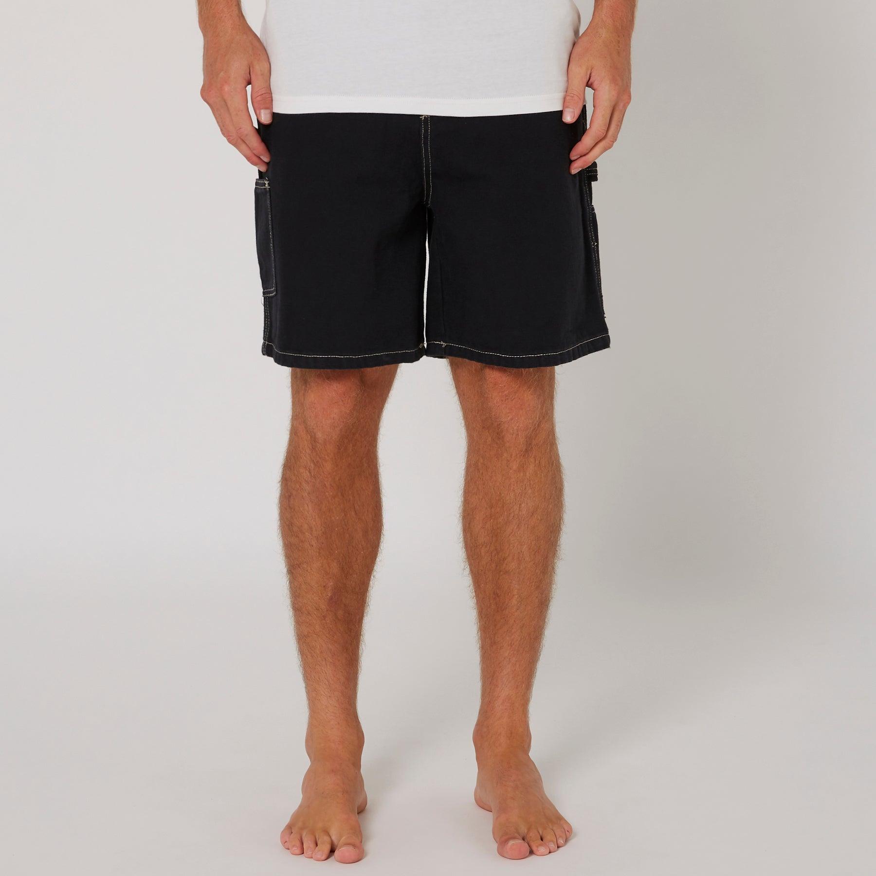 Full view of black shorts