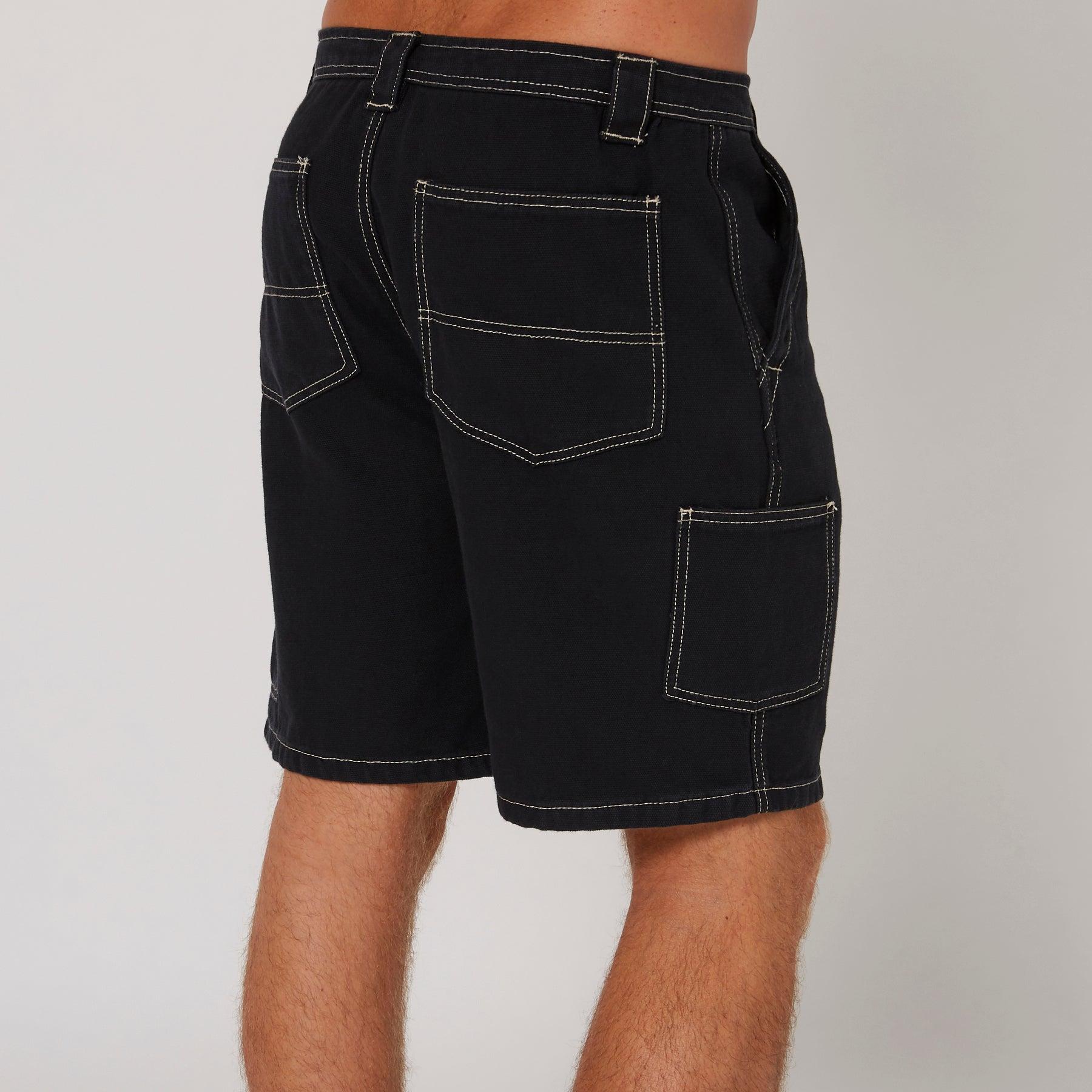 Front view of black shorts