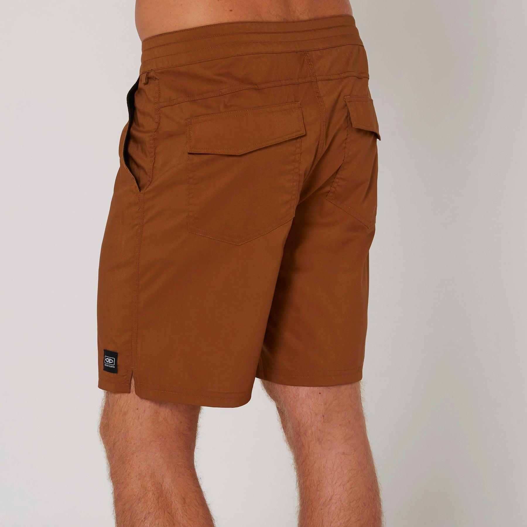 Back view tobacco boardshort