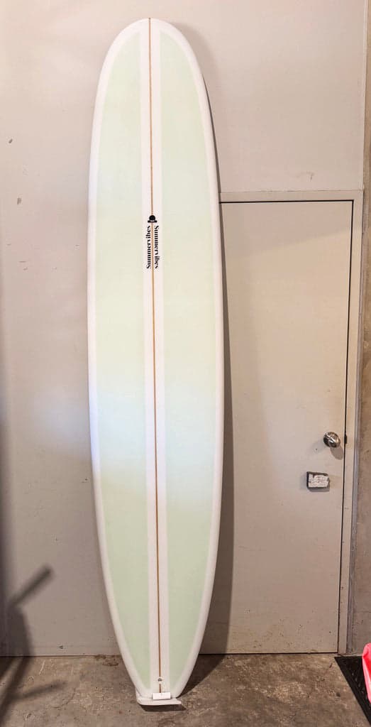 Summer vibes Classic Longboard Noserider Single Fin Surfboard - 9'1 - Mint