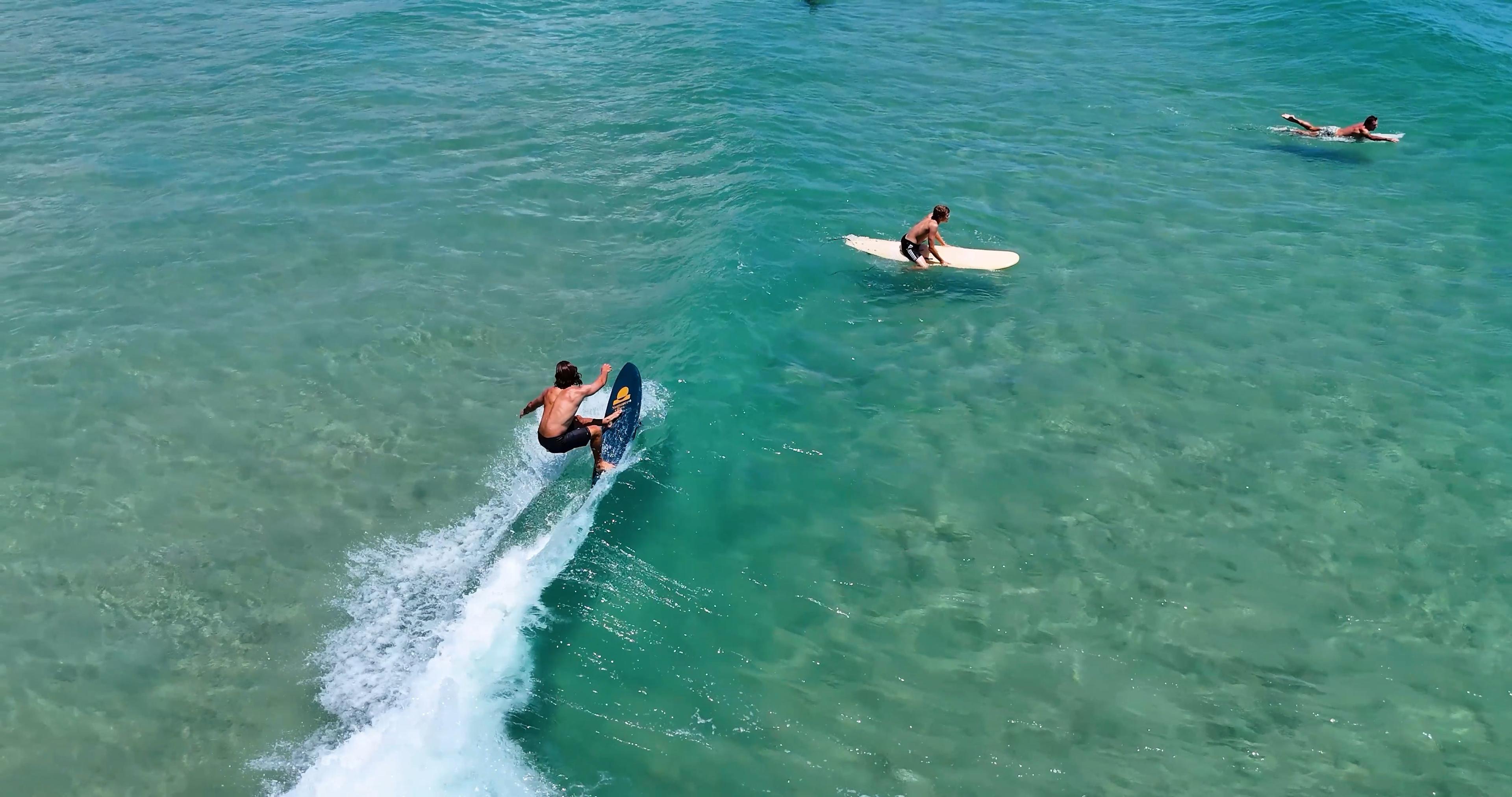Surfing with softboard lifestyle