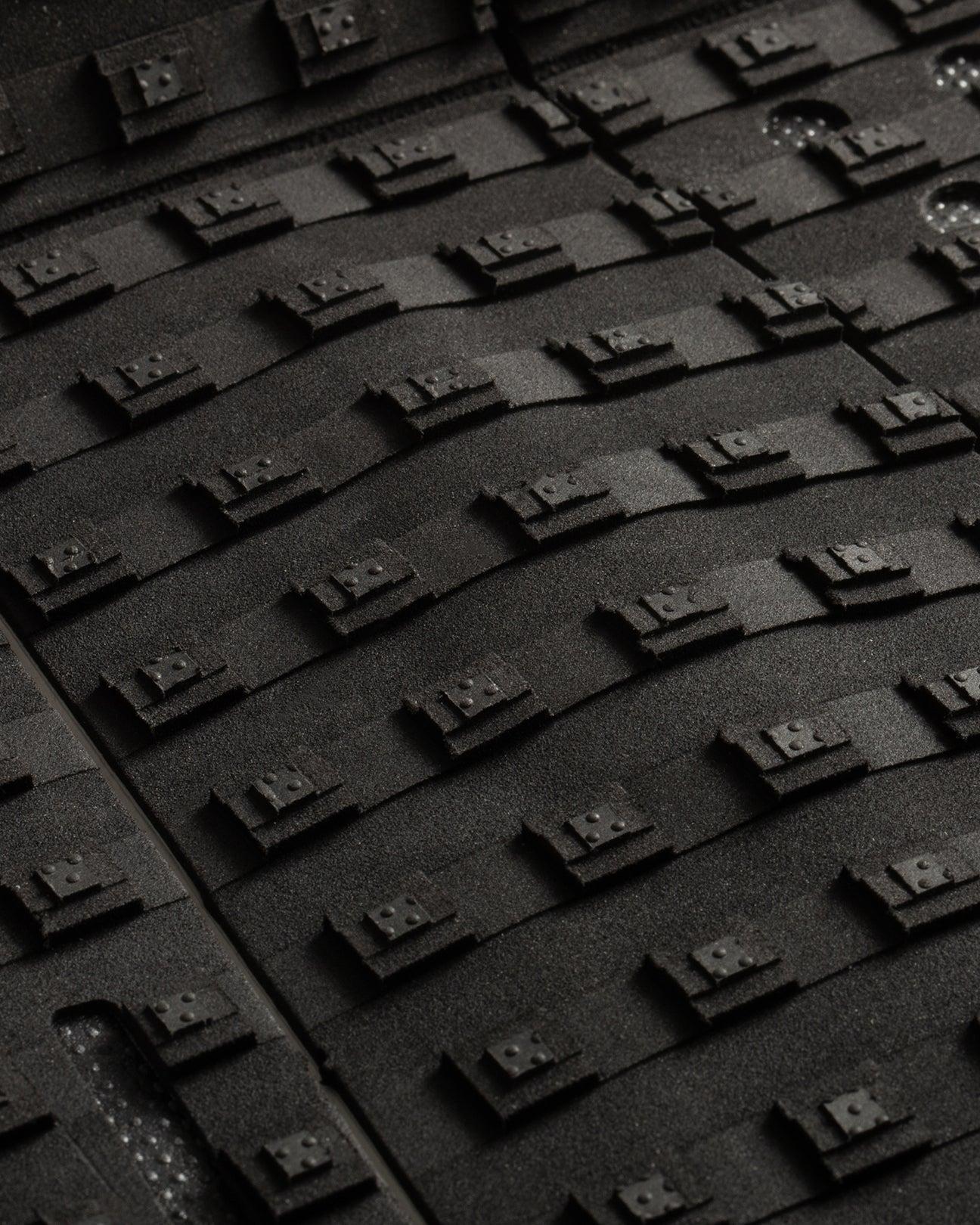 Close-up of black traction pad