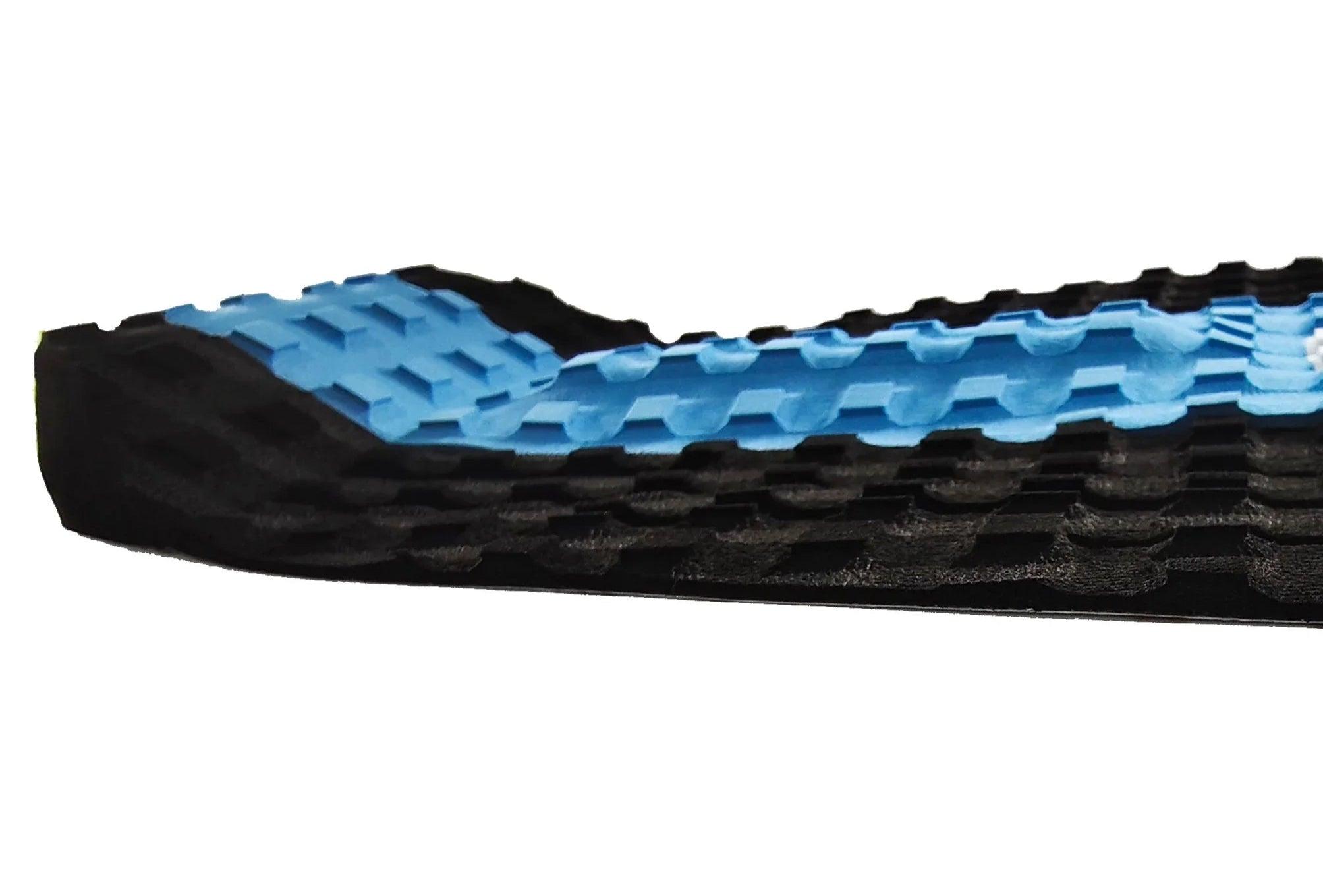 Summer vibes Session 3-Piece GROM SIZE surfboard deck grip traction tail pad - Blue - Summer vibes