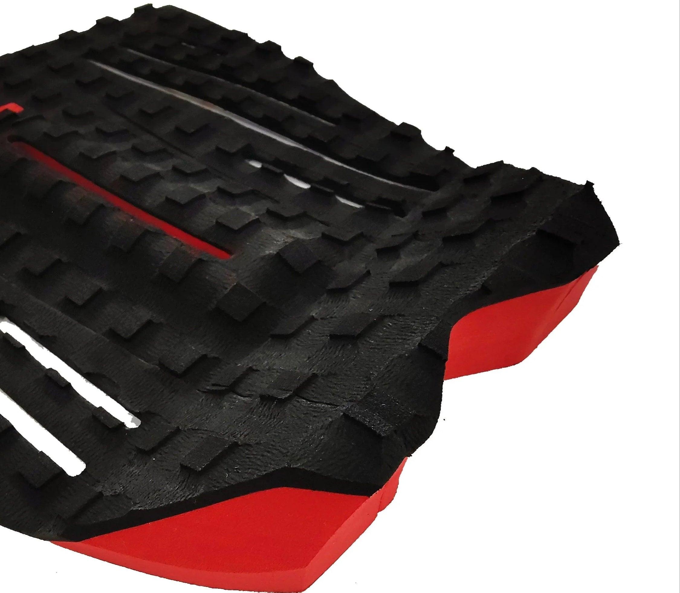 Summer vibes Session 3-Piece GROM SIZE surfboard deck grip traction tail pad - Red - Summer vibes
