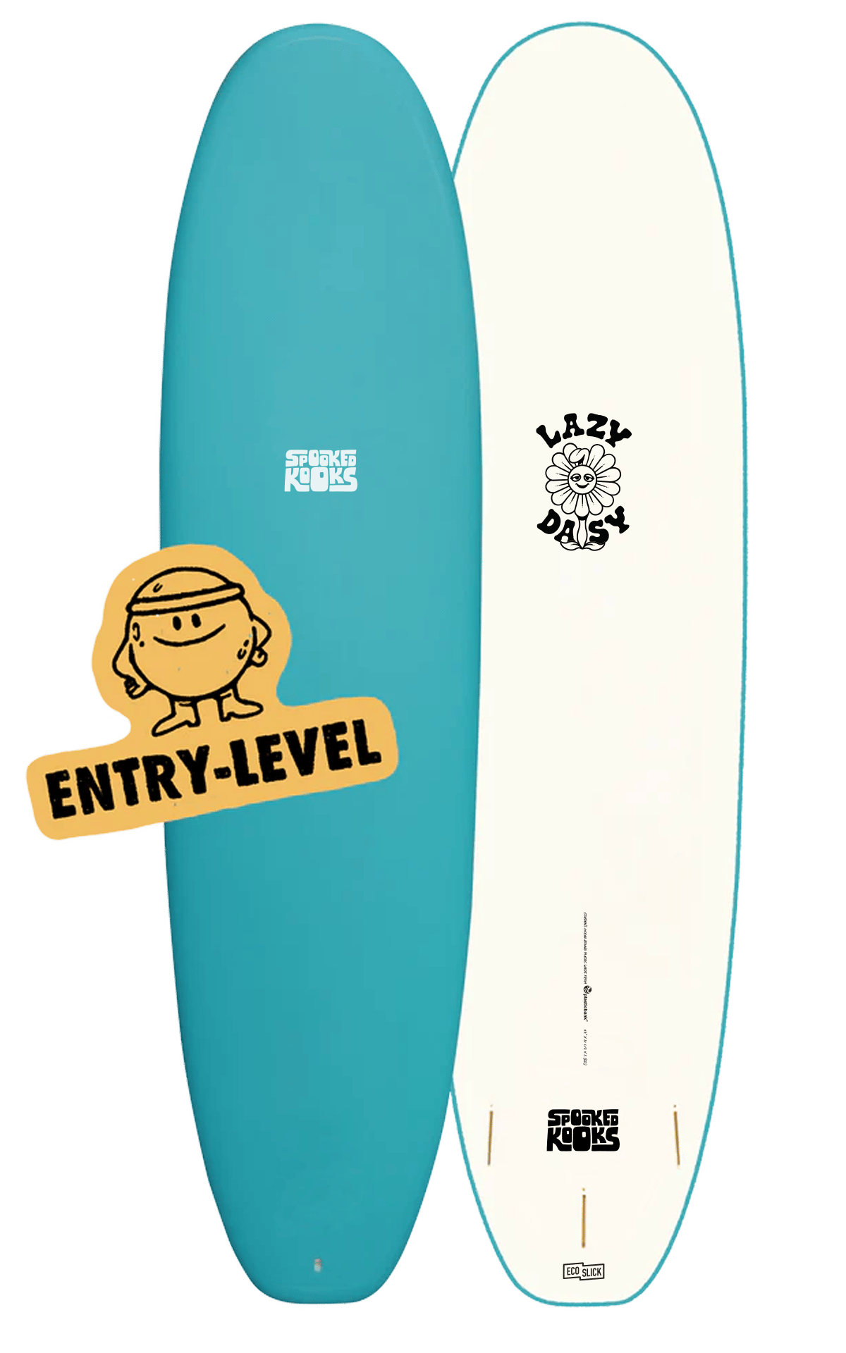 Aqua Green Surfboard Front Back
