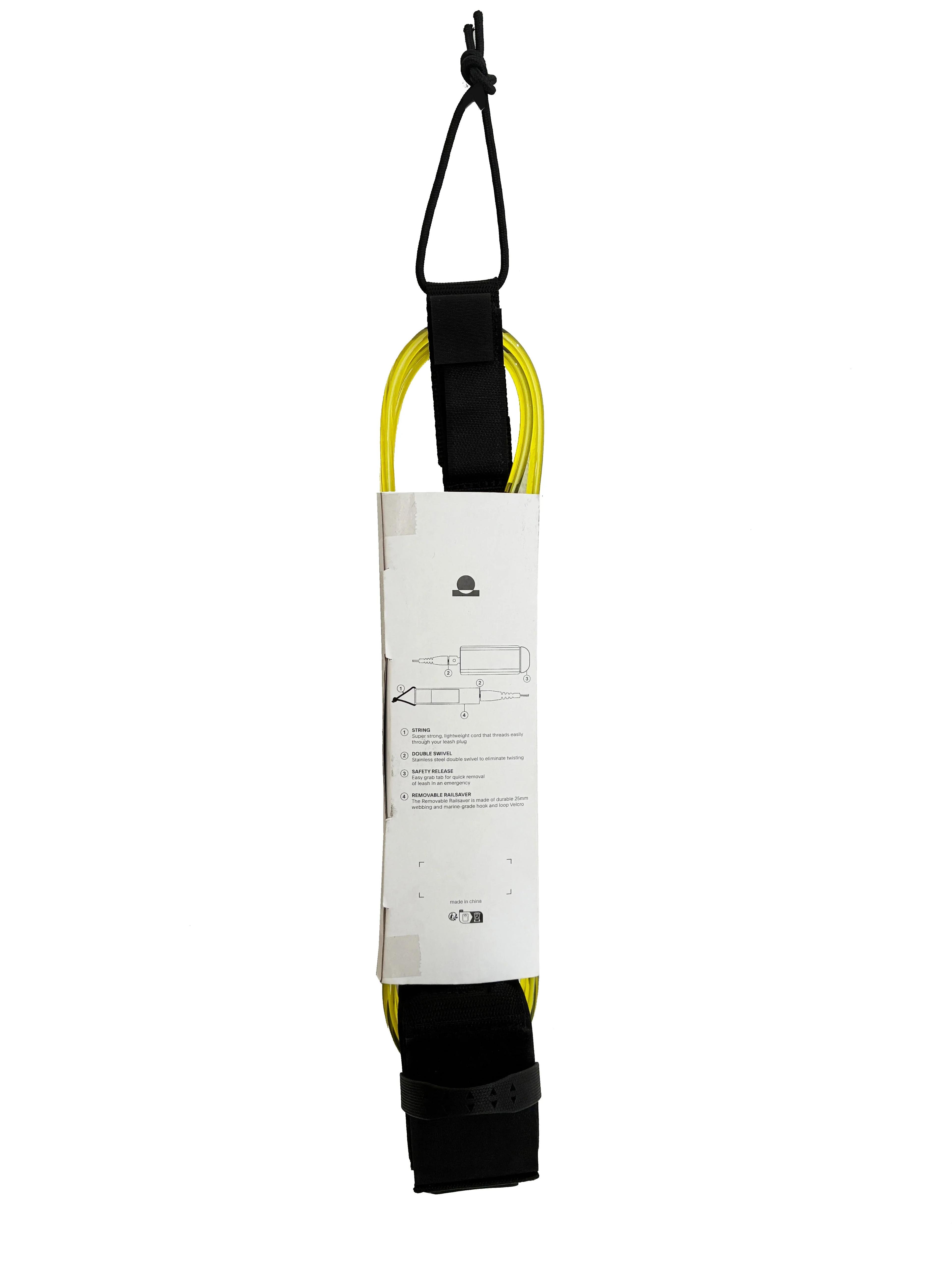 Summer vibes Session 5ft Surfboard Leash Leg rope - Green Fluro - Summer vibes