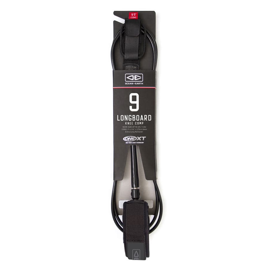 Longboard Knee Comp Leash - Black