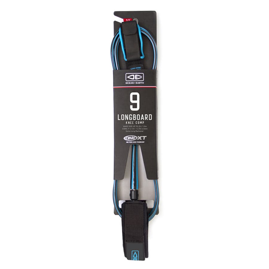 Longboard Knee Comp Leash - Blue