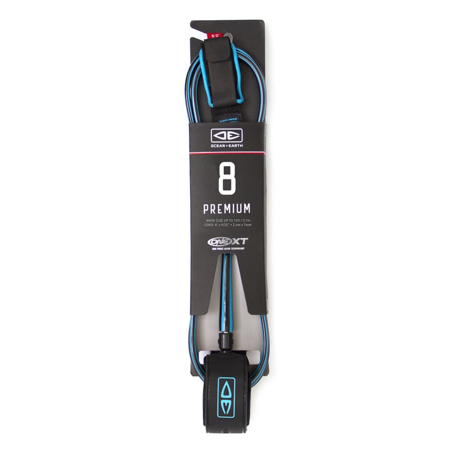 Blue leash in packaging