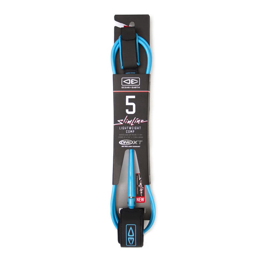 Surfboard Leash | Slimline Lightweight Comp 5ft | Ocean and Earth