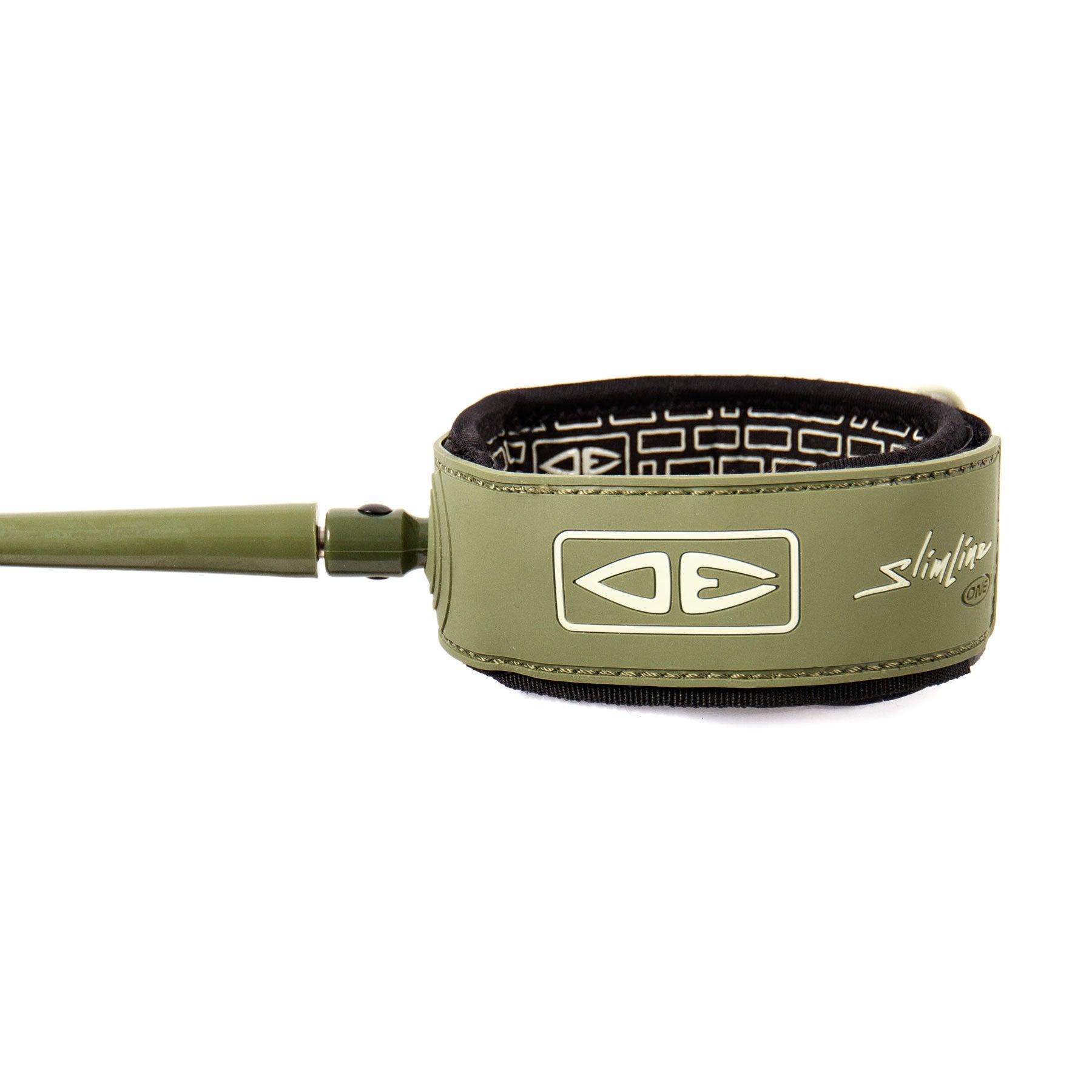 Olive Slimline Leash Close-up