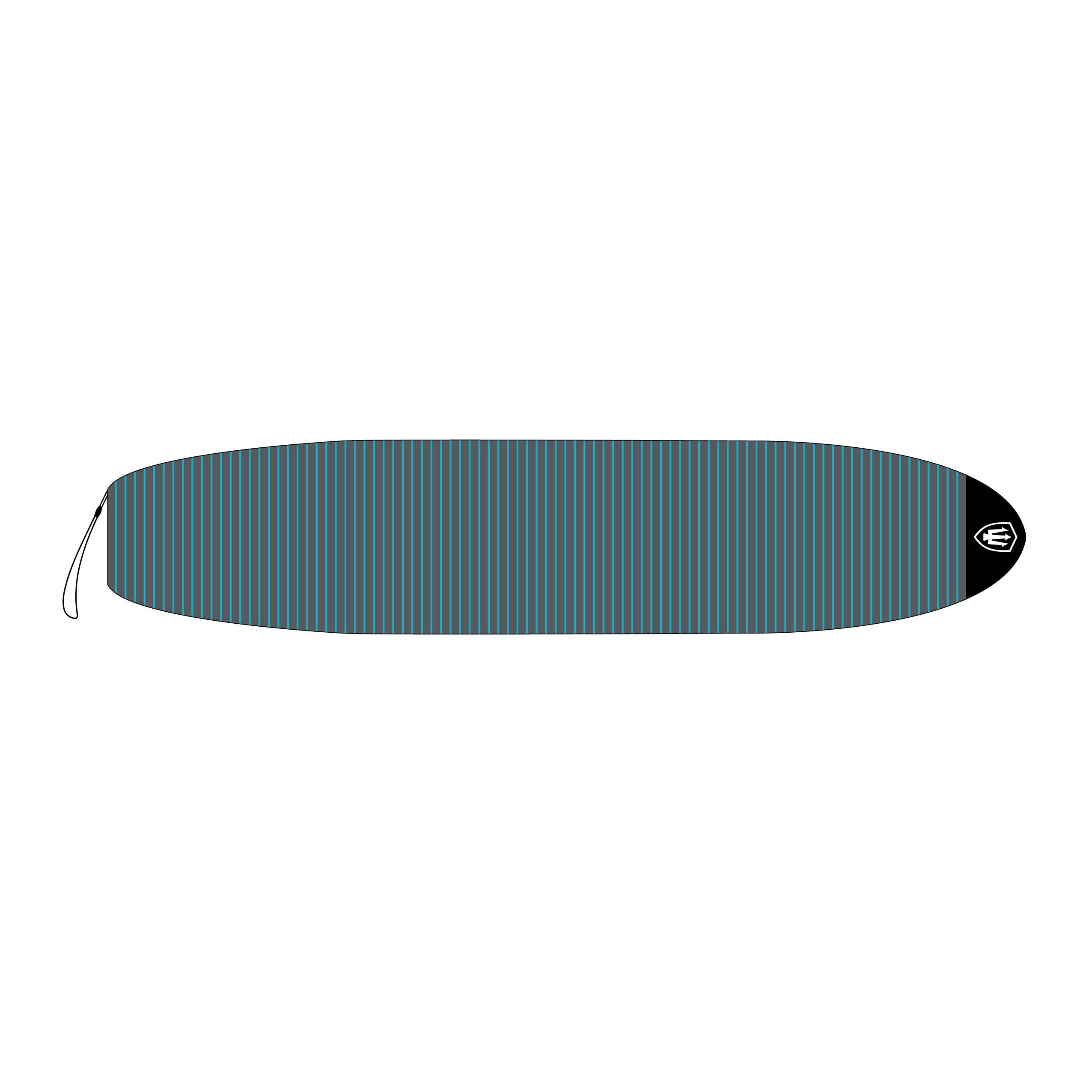 FK Surf | FK Longboard Stretch Cover | Charcoal/Blue