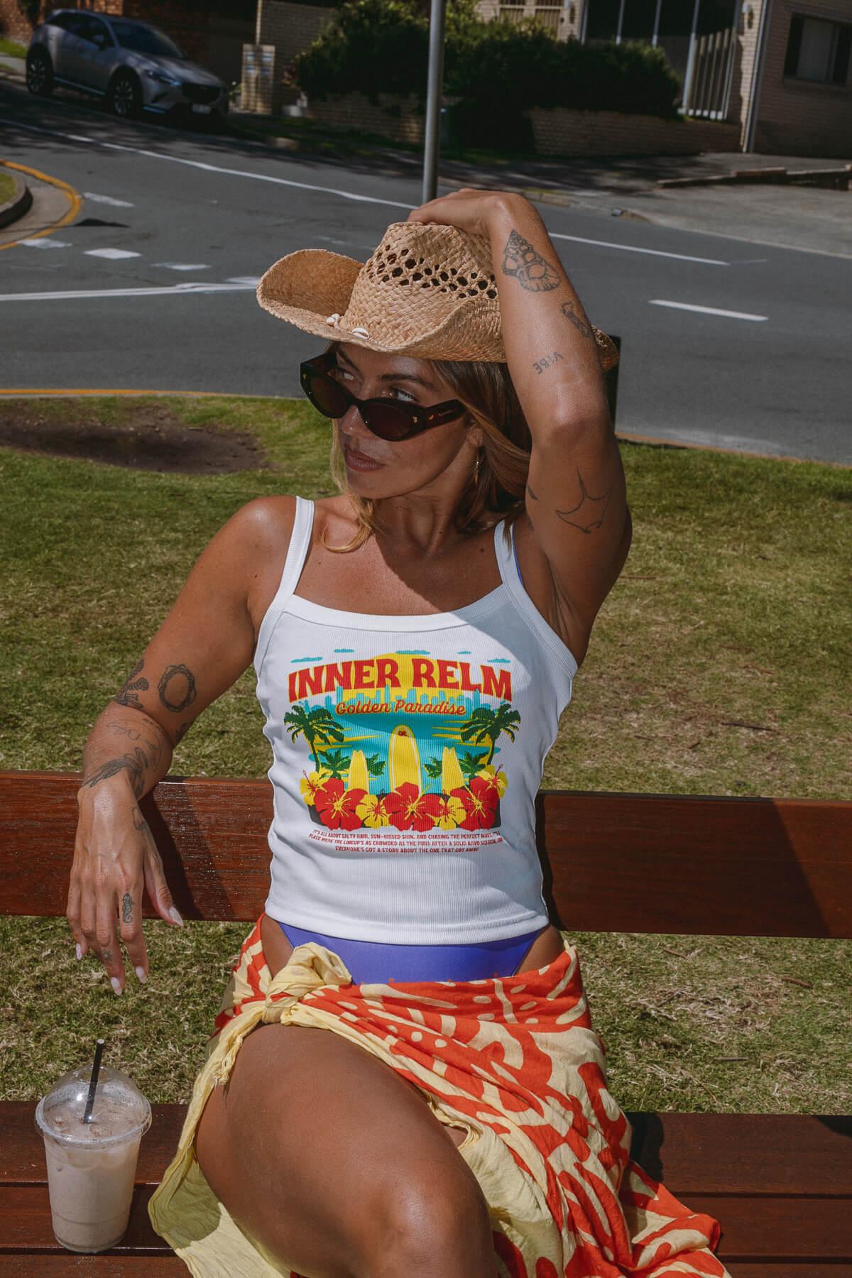 Tourist Tank Singlet | White