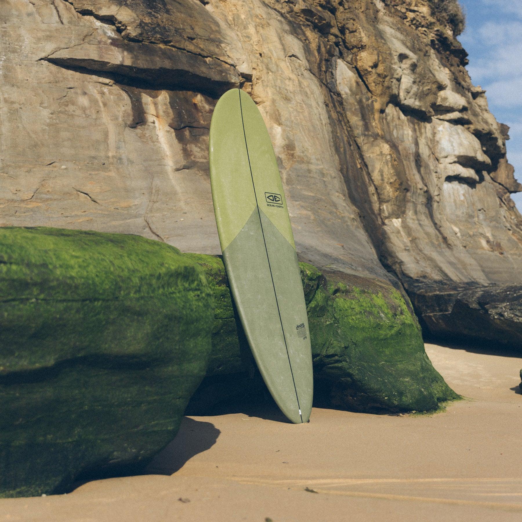 Olive board on beach