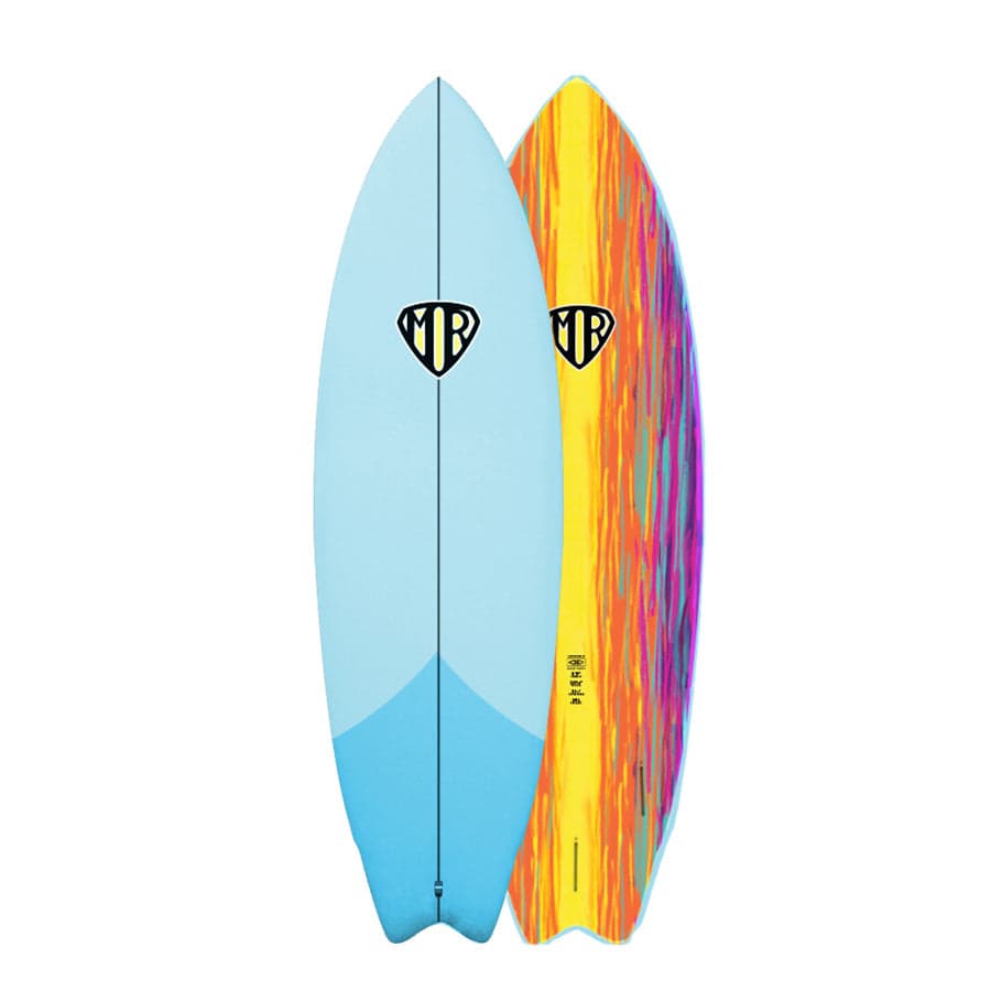 Ocean and Earth | MR Epoxy Twin Fin Softboard 6'8" | Pastel Blue