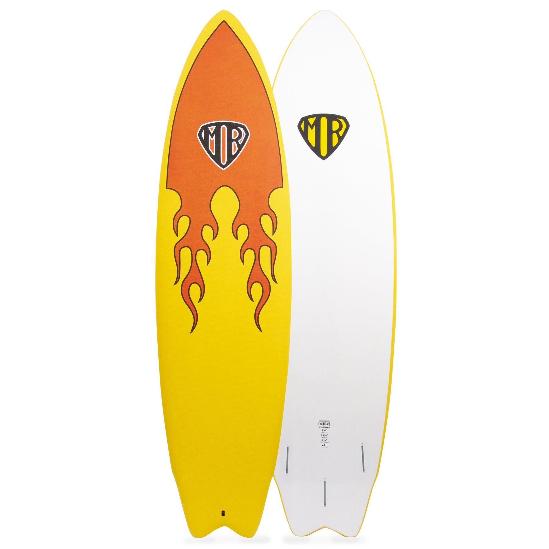 Ocean & Earth | MR Epoxy Twin Fin Softboard 7'0" | Flame