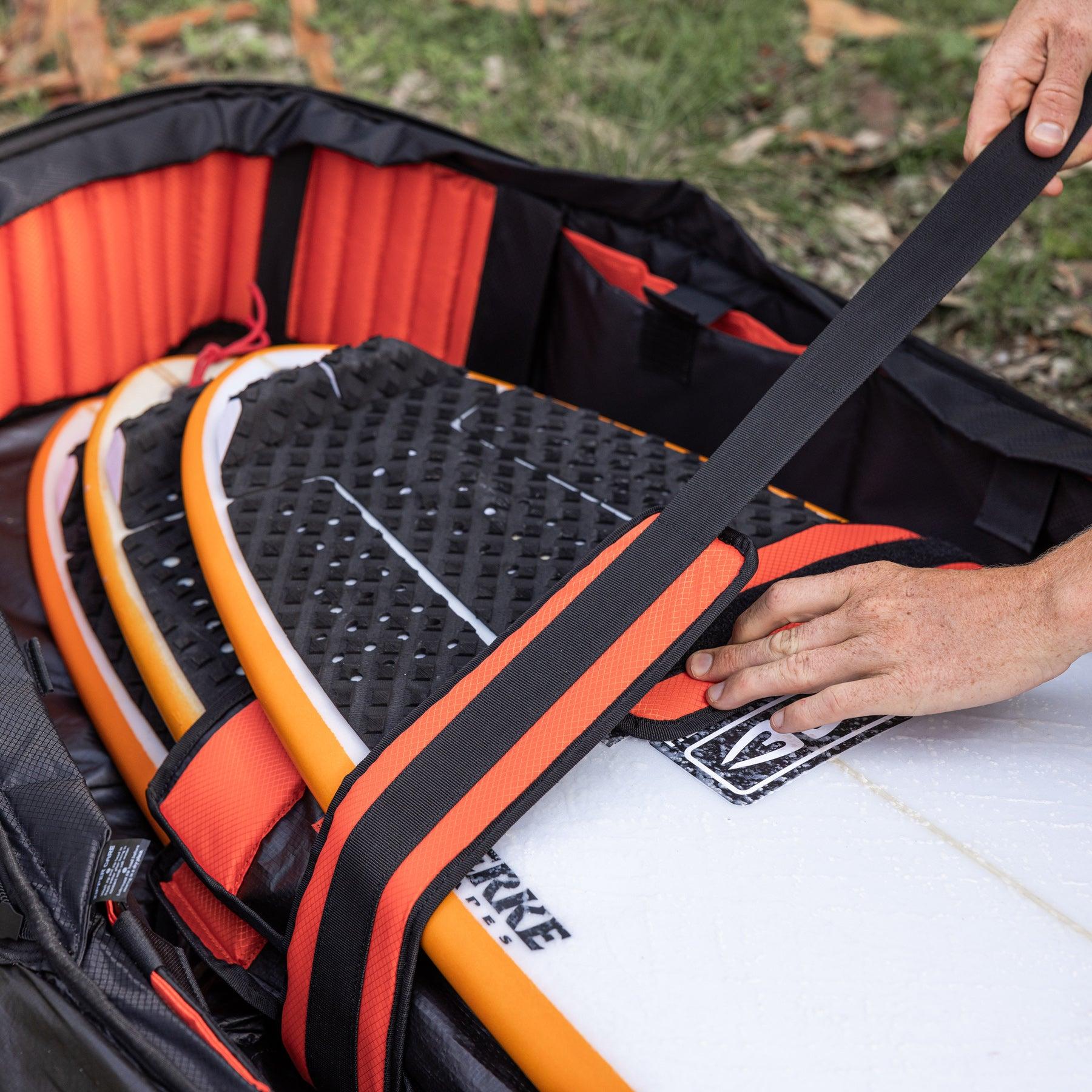 Travel cover with boards inside