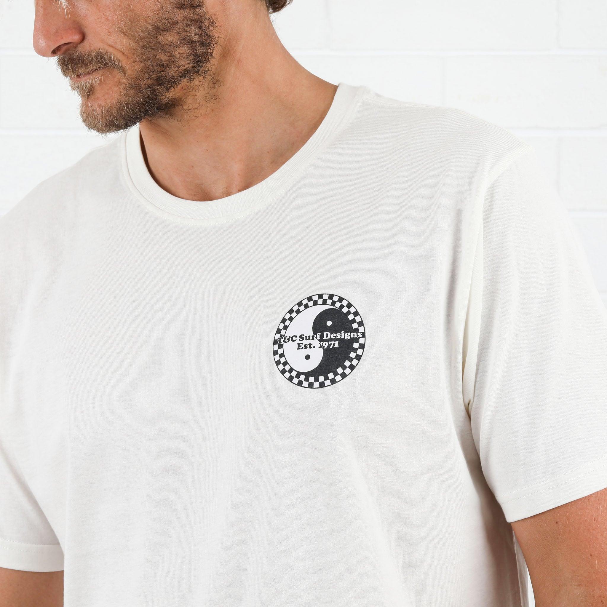 Icon Checker Tee - Bone Jade