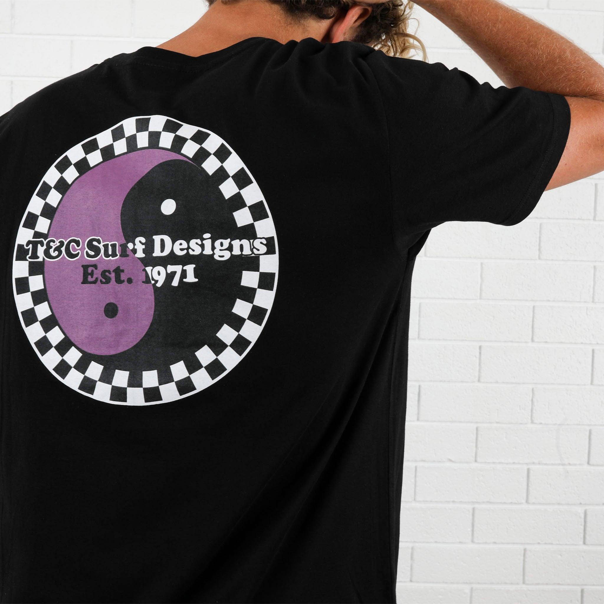 Icon Checker Tee - Black/Lilac