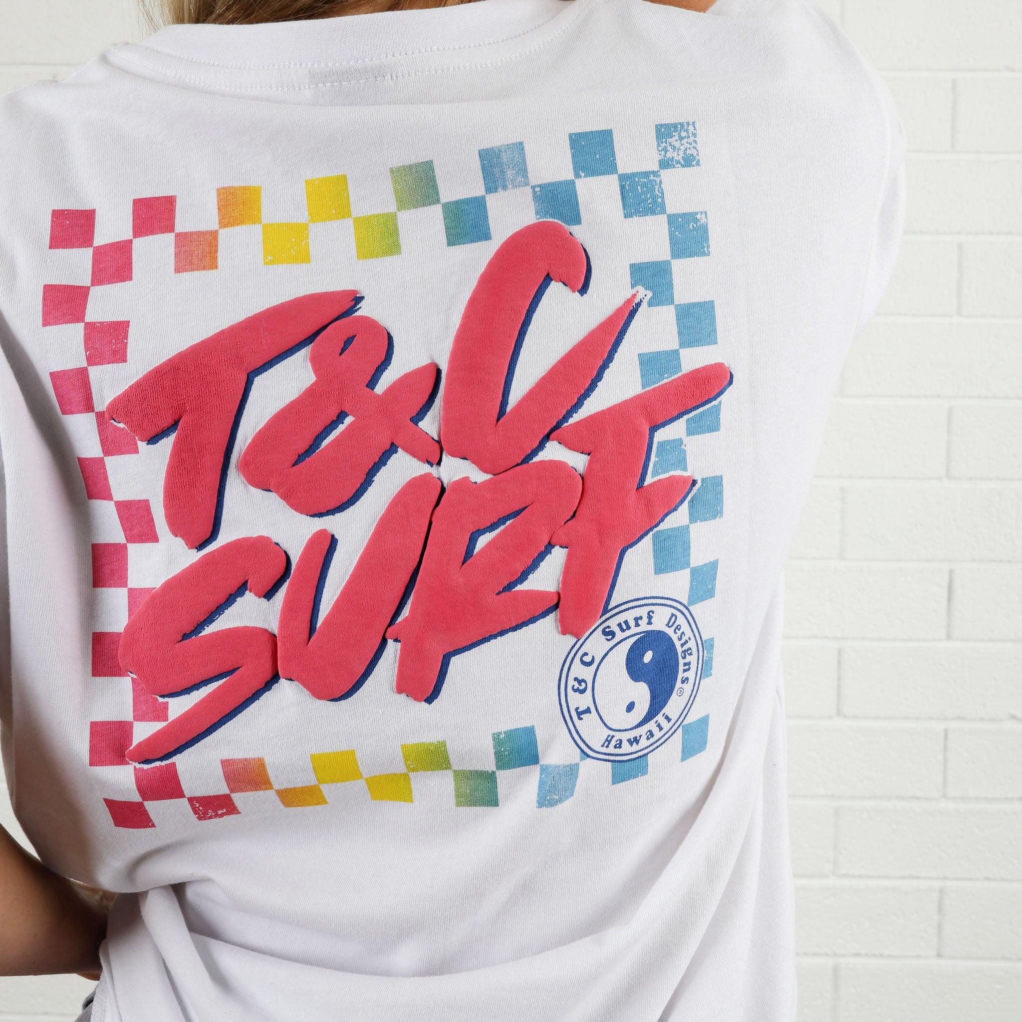 Border Check Tee - Puff - White
