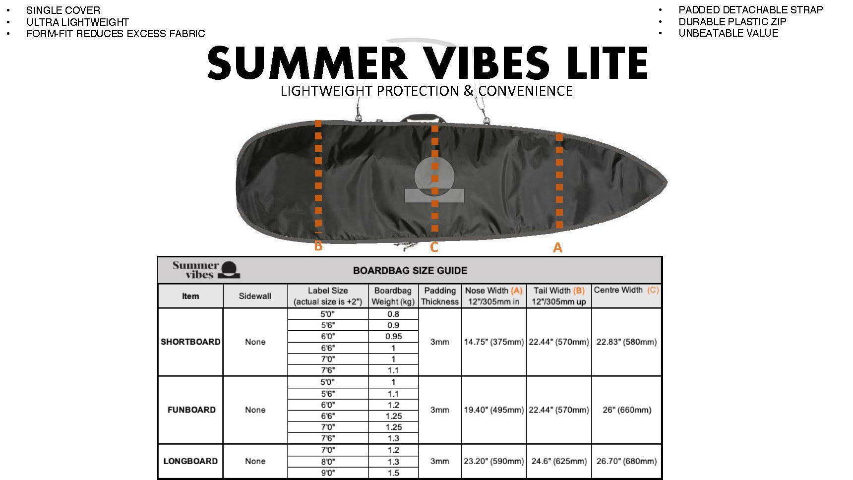 Summer vibes Lite Funboard Surfboard Boardbag