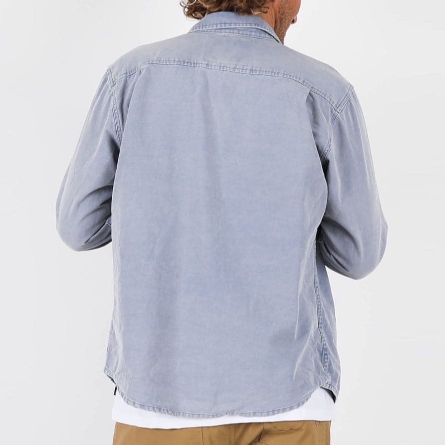 Dawn L/S Canvas Overshirt - Ocean